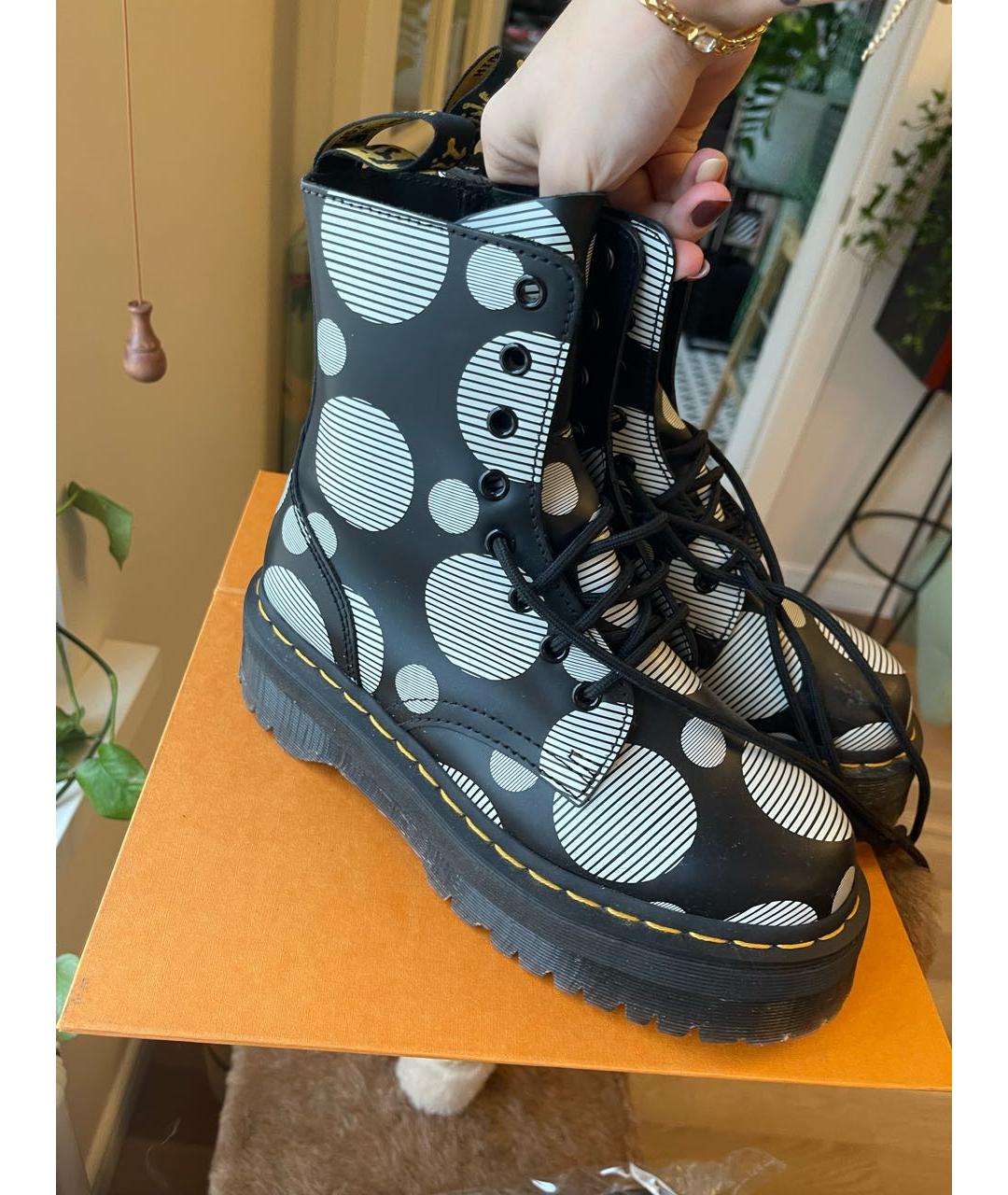 DR. MARTENS Черные ботинки из искусственной кожи, фото 3