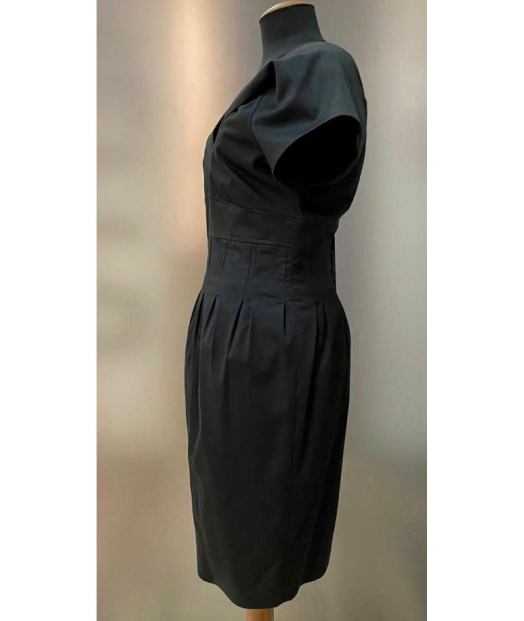 KARL LAGERFELD Черное хлопко-эластановое платье, фото 6