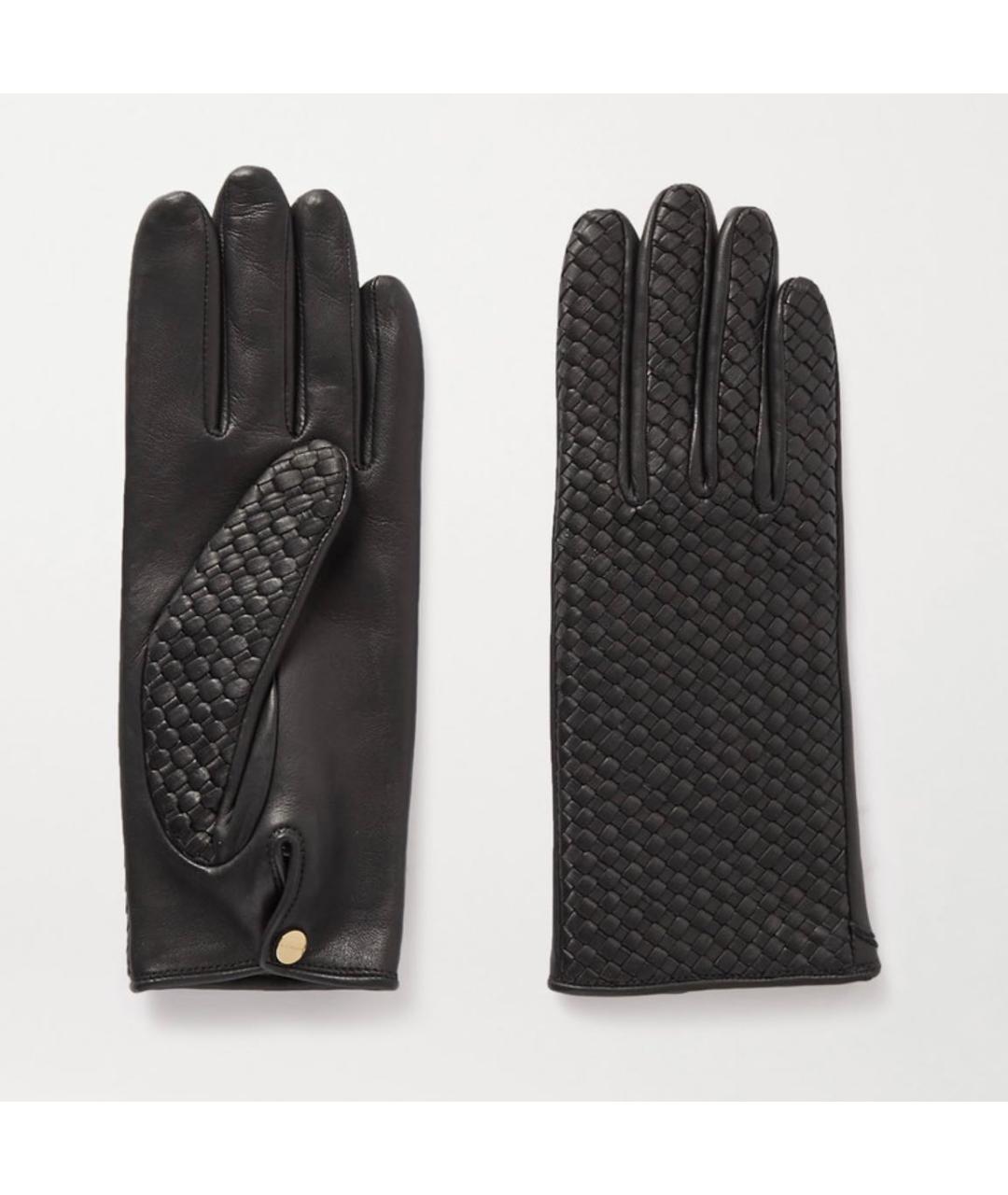 AGNELLE Черные кожаные перчатки, фото 7
