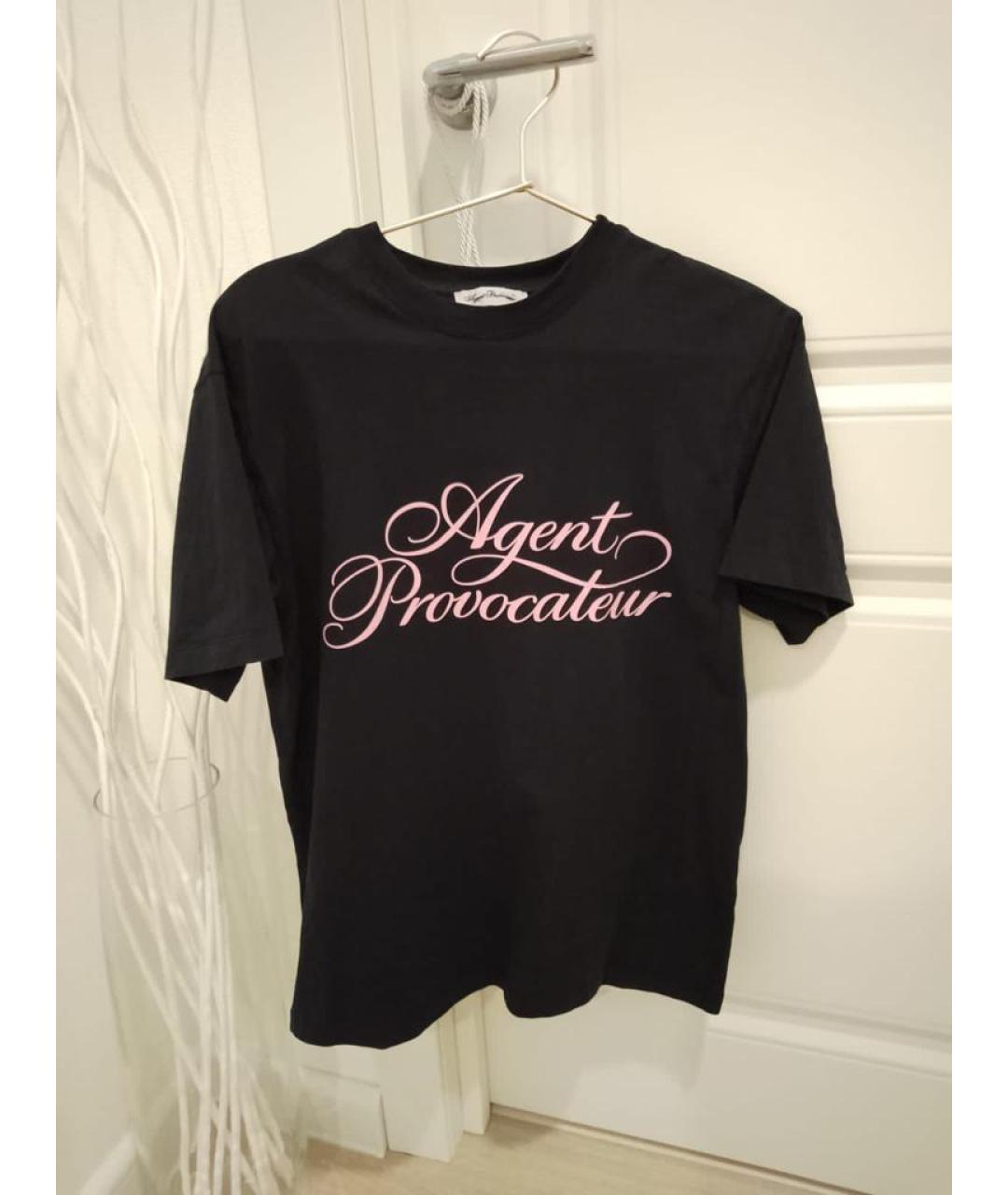 AGENT PROVOCATEUR Черная хлопковая футболка, фото 8