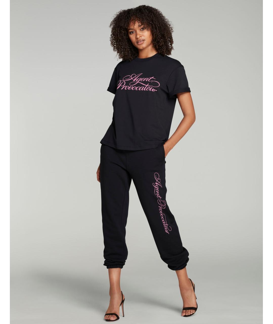 AGENT PROVOCATEUR Черная хлопковая футболка, фото 7