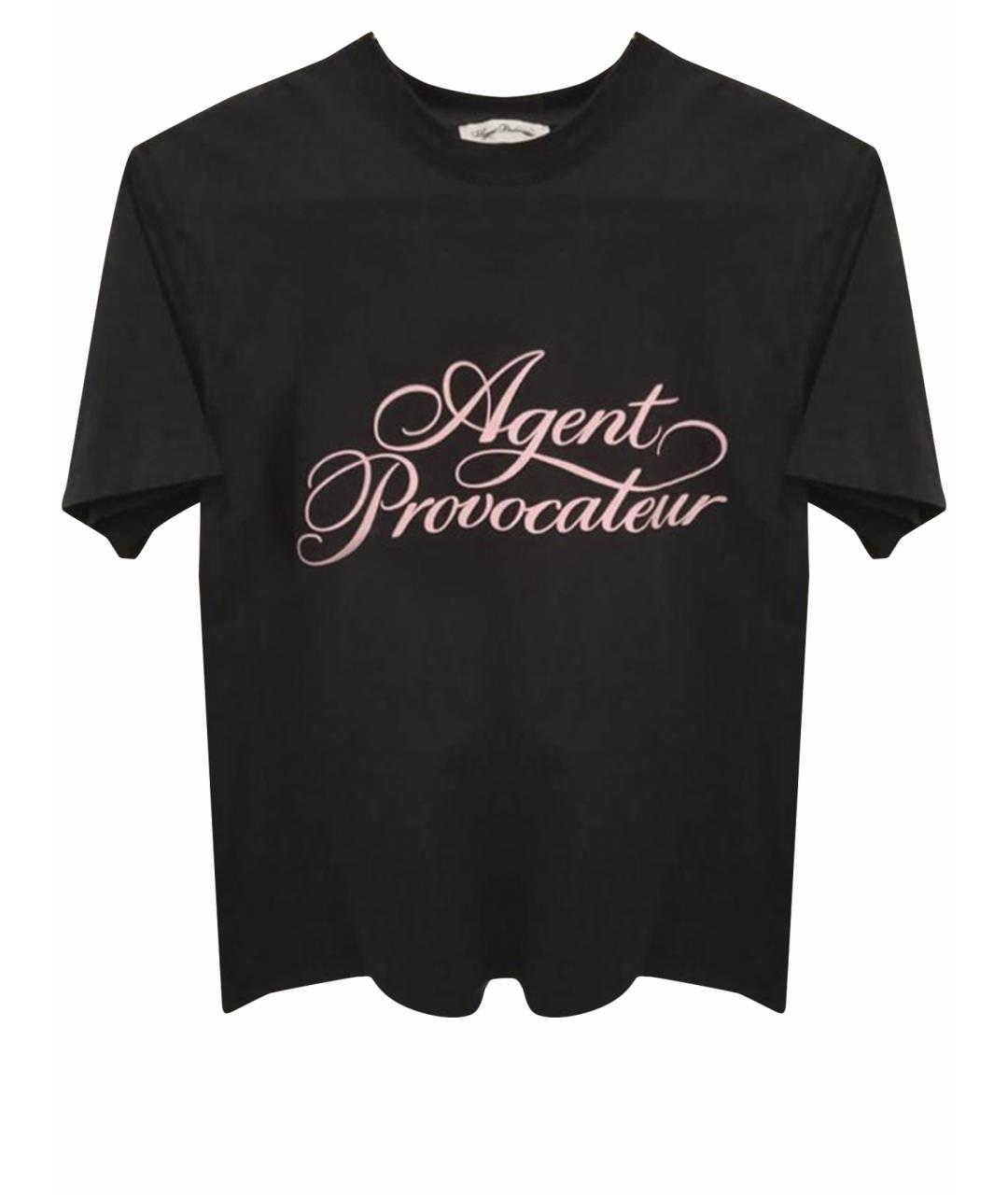 AGENT PROVOCATEUR Черная хлопковая футболка, фото 1