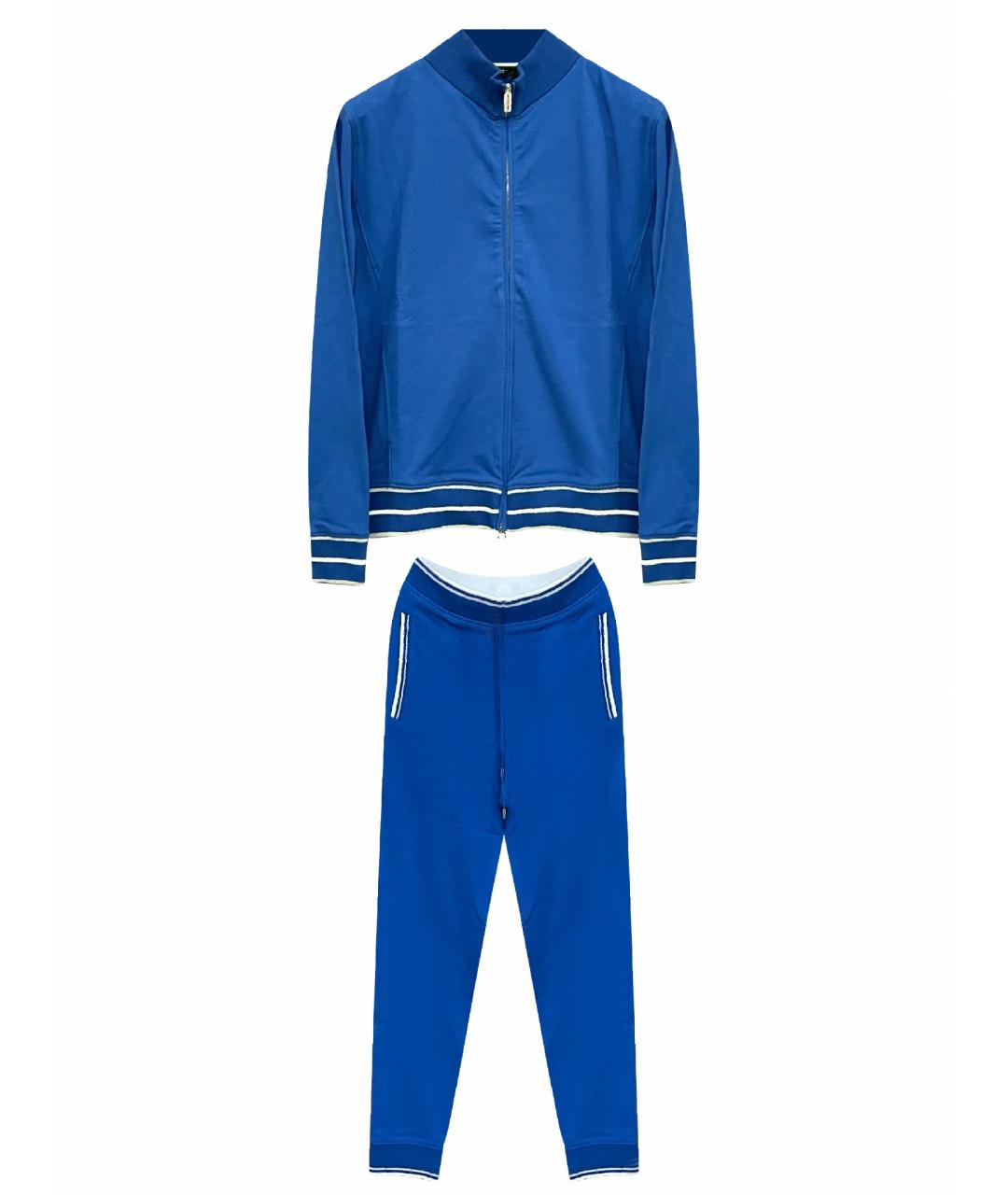 STEFANO RICCI Синий хлопковый спортивный костюм, фото 1