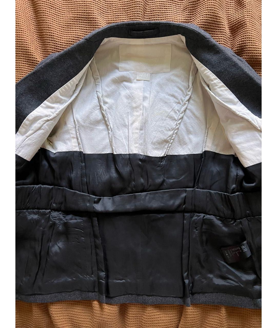 MAISON MARGIELA Антрацитовый шерстяной жакет/пиджак, фото 4