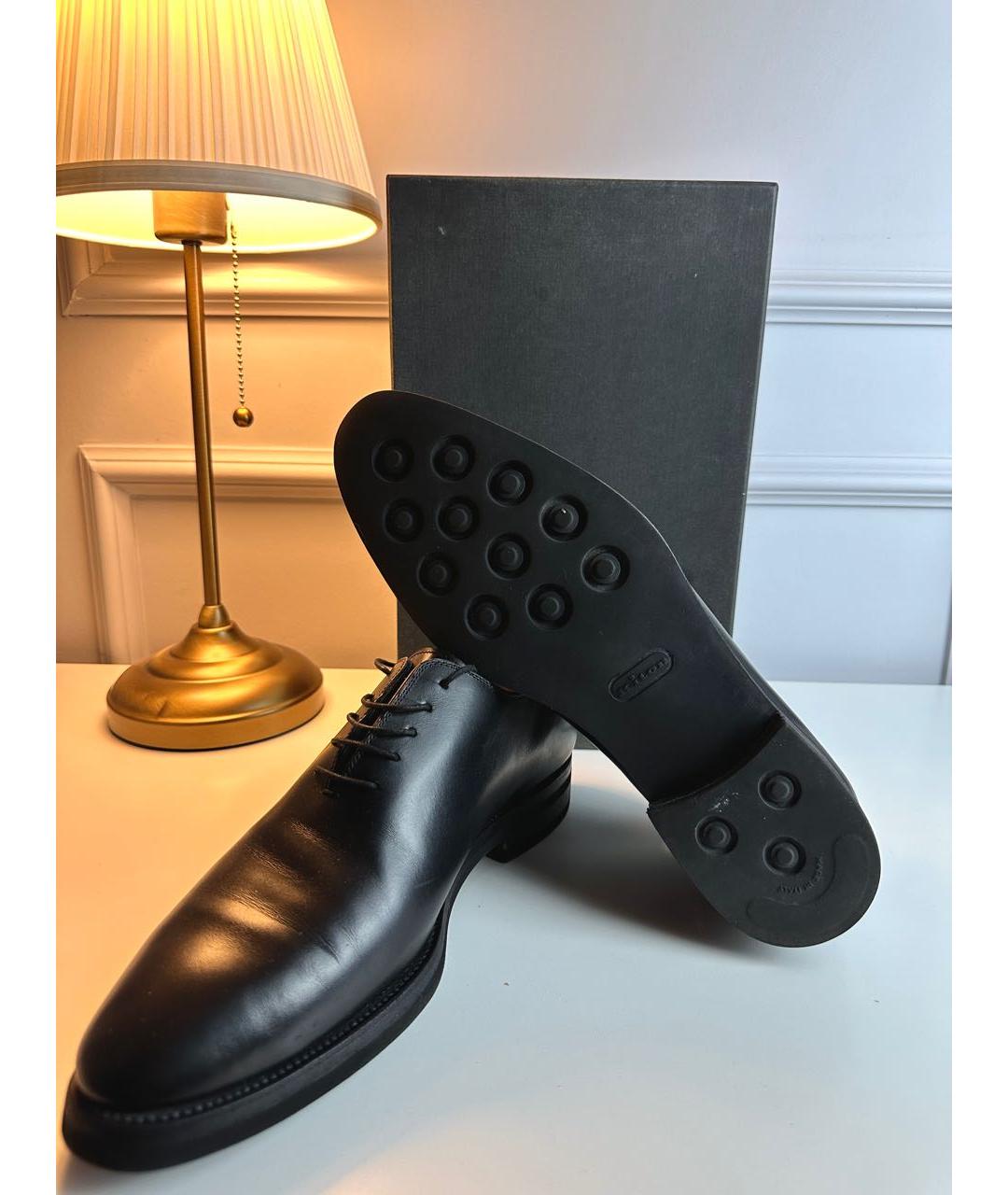KITON Черные кожаные туфли, фото 6