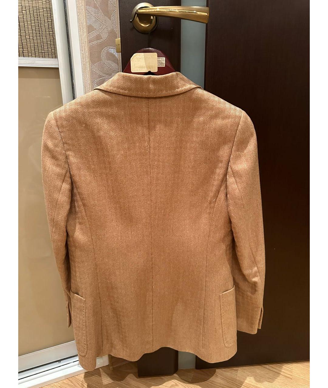 CANTARELLI Коричневый шерстяной жакет/пиджак, фото 2