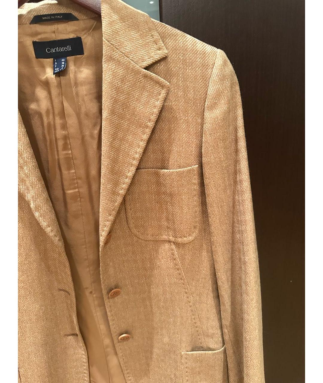 CANTARELLI Коричневый шерстяной жакет/пиджак, фото 4