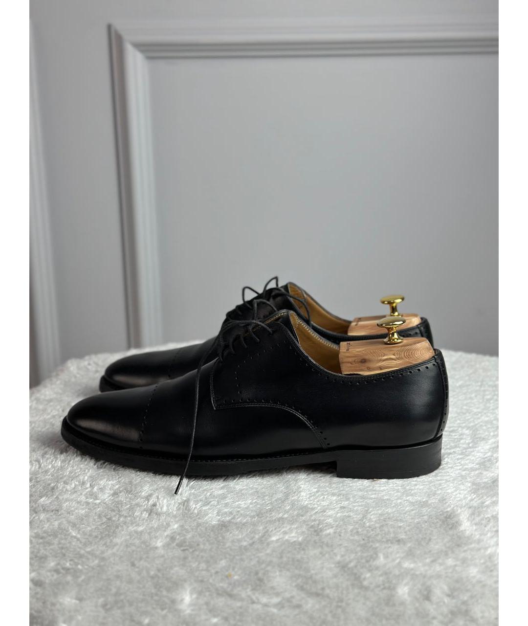 KITON Черные кожаные туфли, фото 5