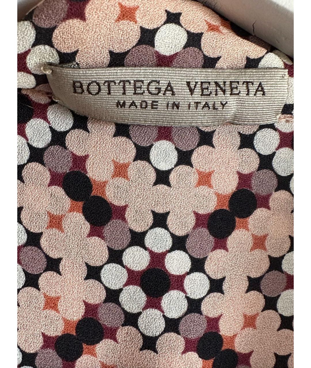 BOTTEGA VENETA Мульти шелковое коктейльное платье, фото 4