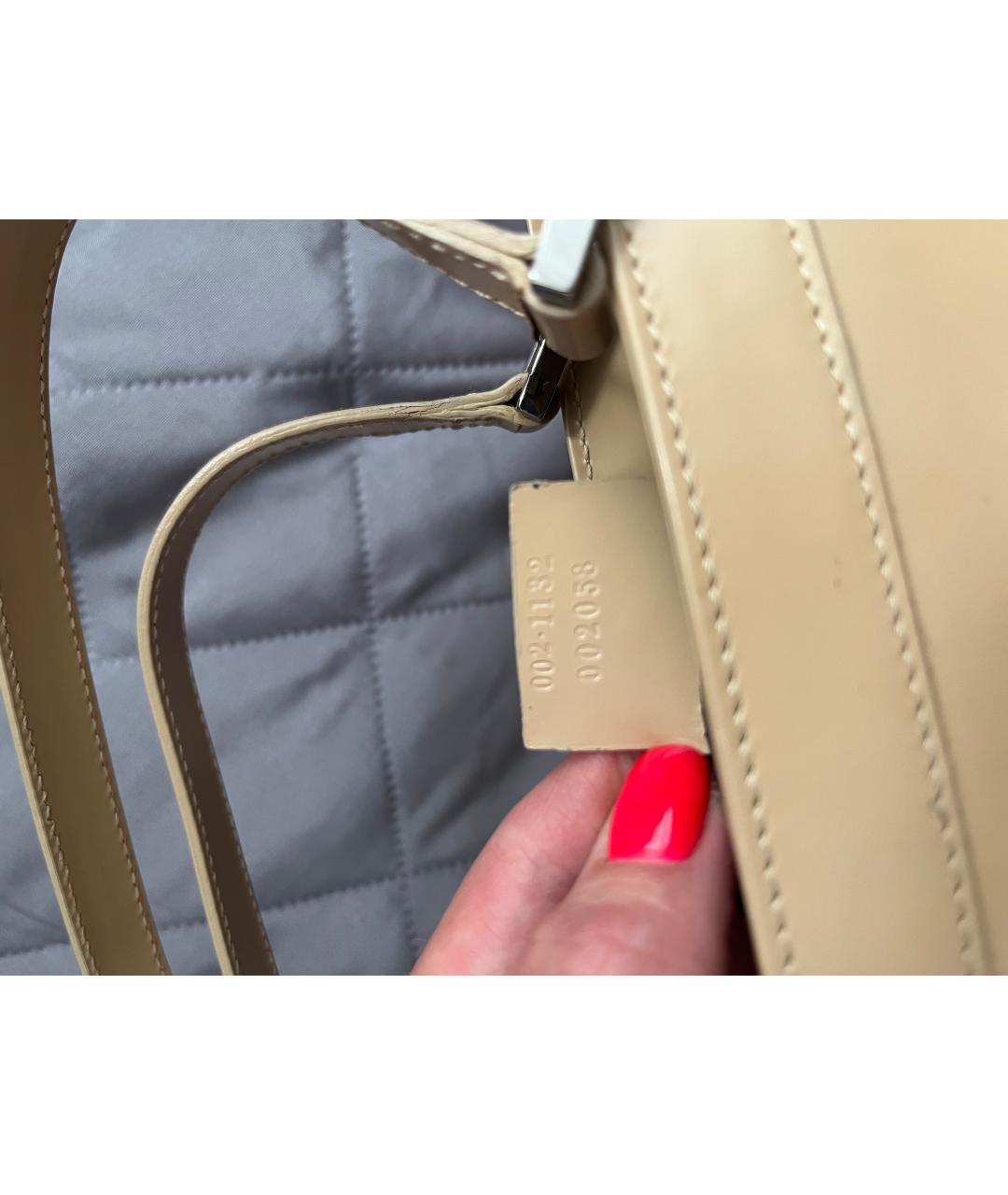 GUCCI Бежевая кожаная сумка через плечо, фото 6