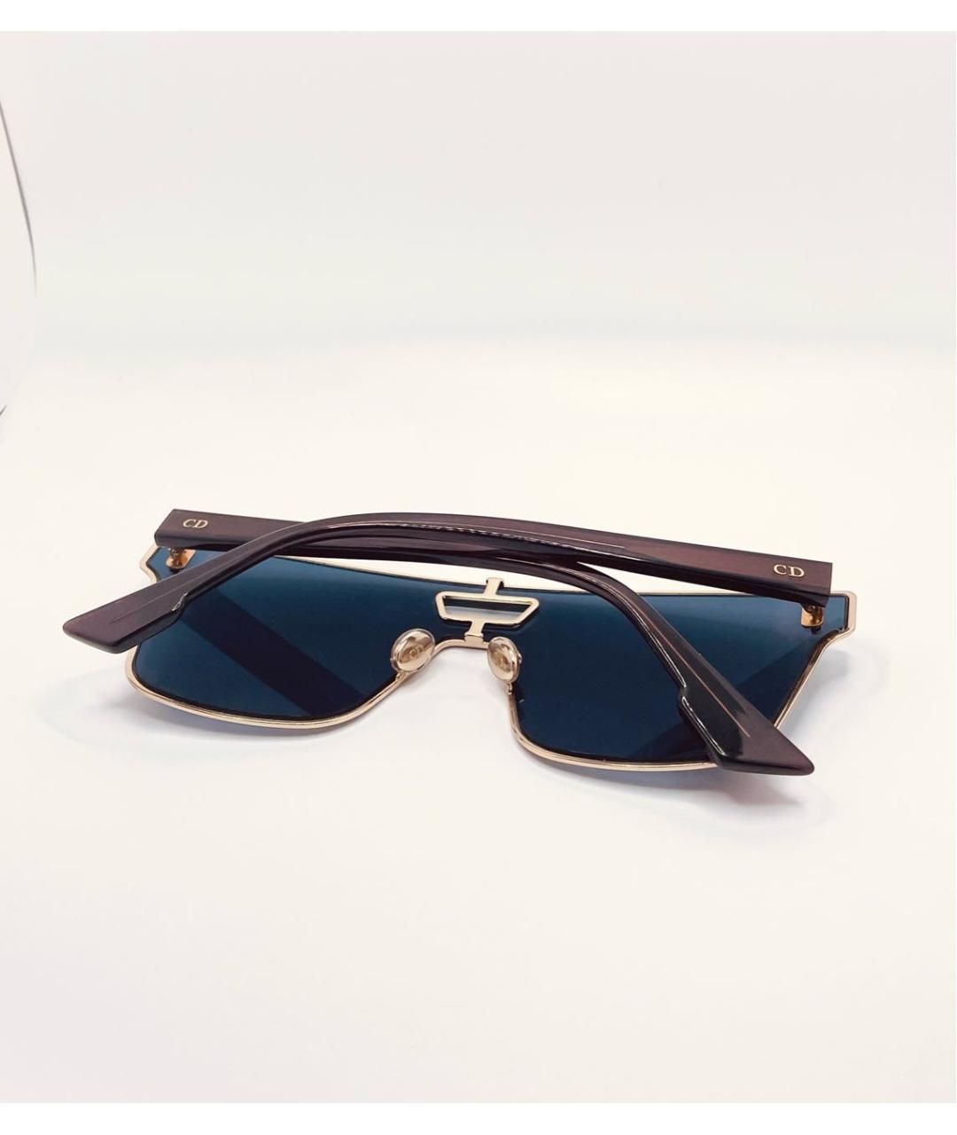 CHRISTIAN DIOR PRE-OWNED Темно-синие металлические солнцезащитные очки, фото 6