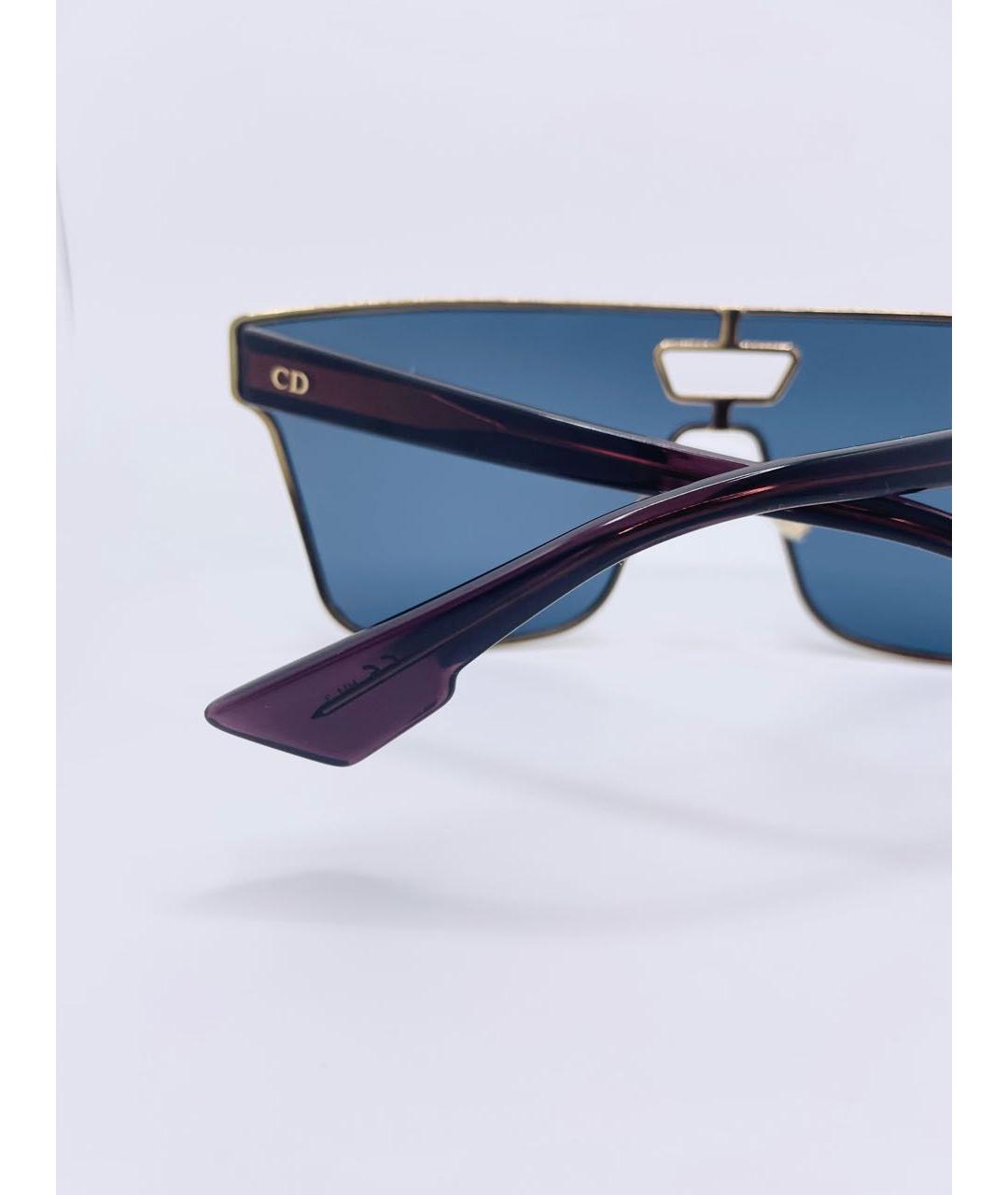 CHRISTIAN DIOR PRE-OWNED Темно-синие металлические солнцезащитные очки, фото 7