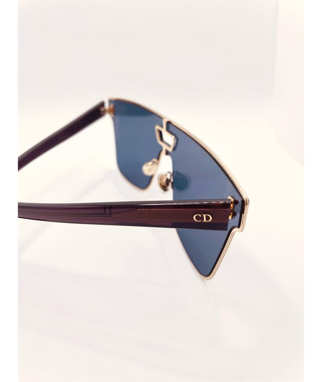 CHRISTIAN DIOR PRE-OWNED Темно-синие металлические солнцезащитные очки, фото 4