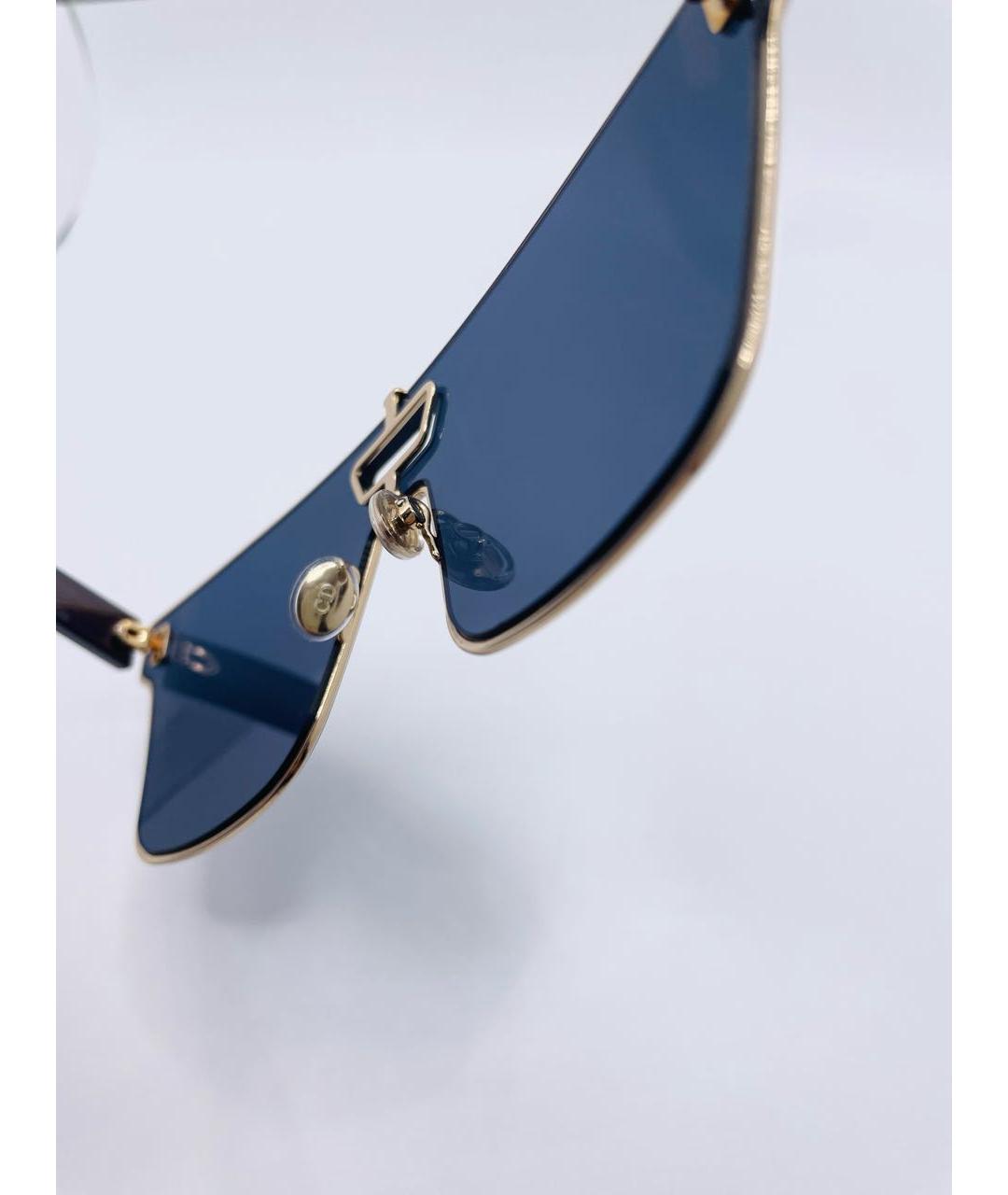 CHRISTIAN DIOR PRE-OWNED Темно-синие металлические солнцезащитные очки, фото 5