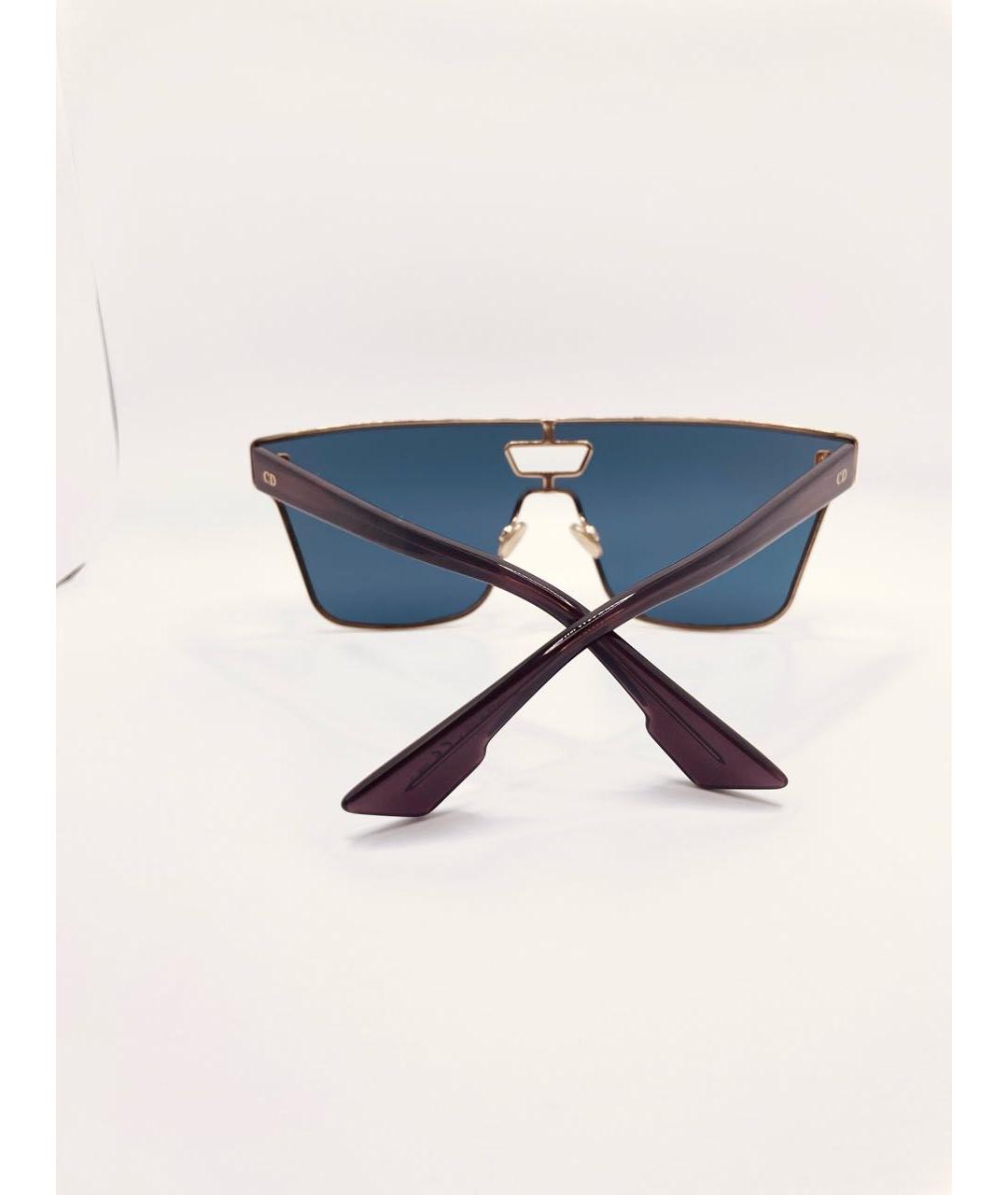CHRISTIAN DIOR PRE-OWNED Темно-синие металлические солнцезащитные очки, фото 3