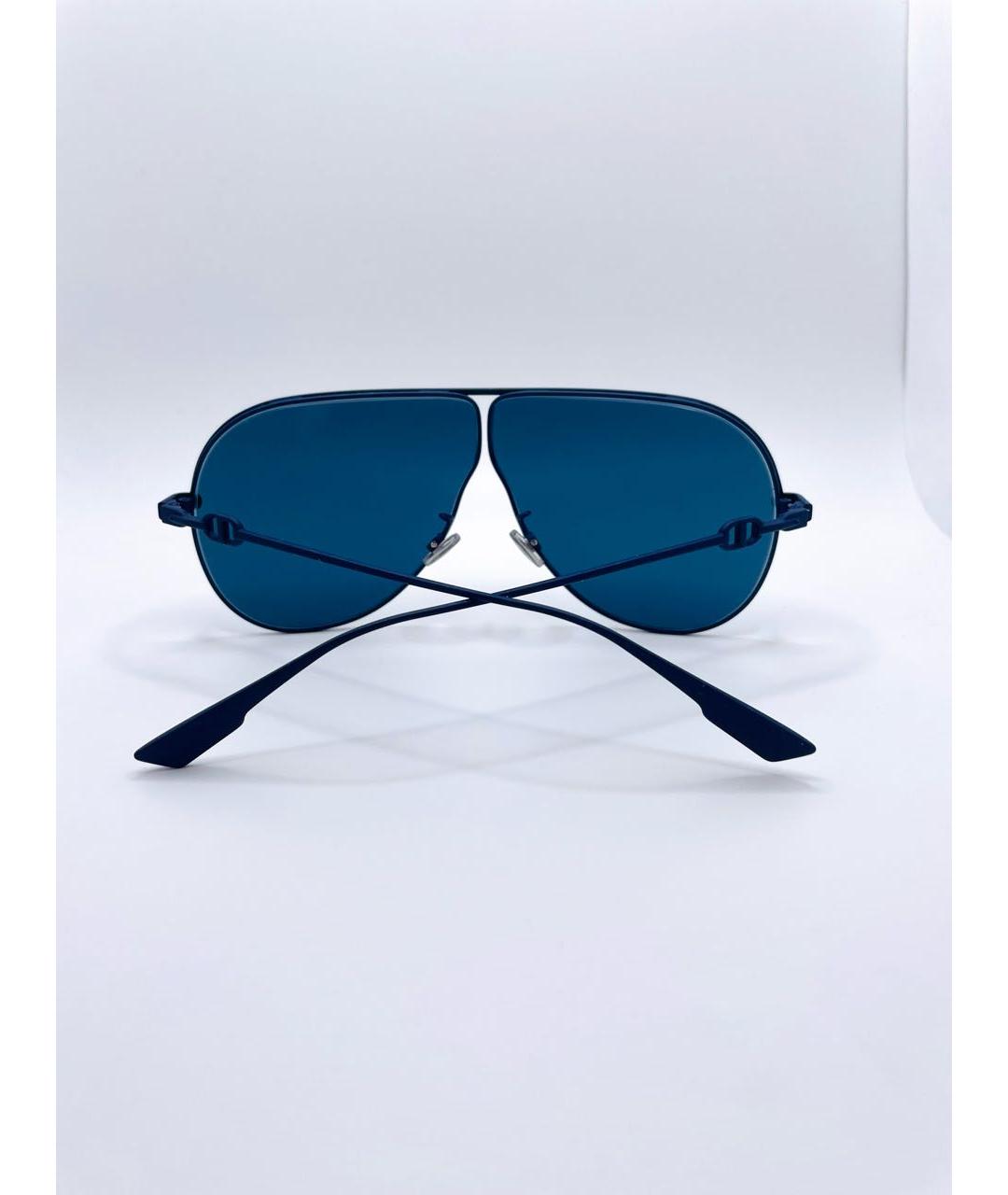 CHRISTIAN DIOR Темно-синие металлические солнцезащитные очки, фото 3