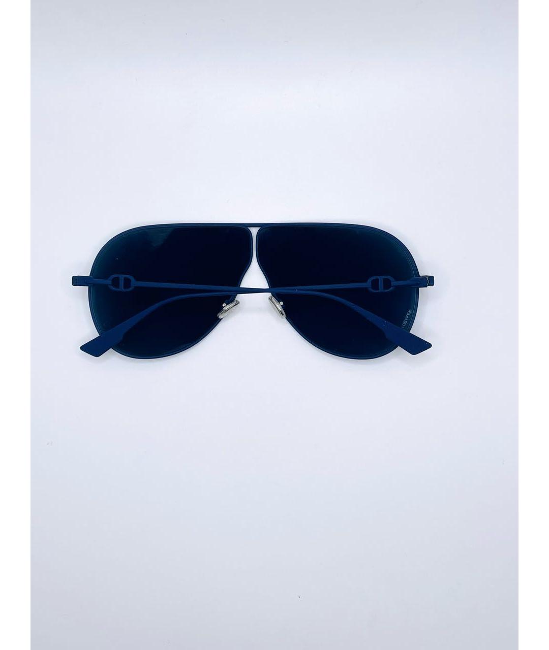CHRISTIAN DIOR Темно-синие металлические солнцезащитные очки, фото 5