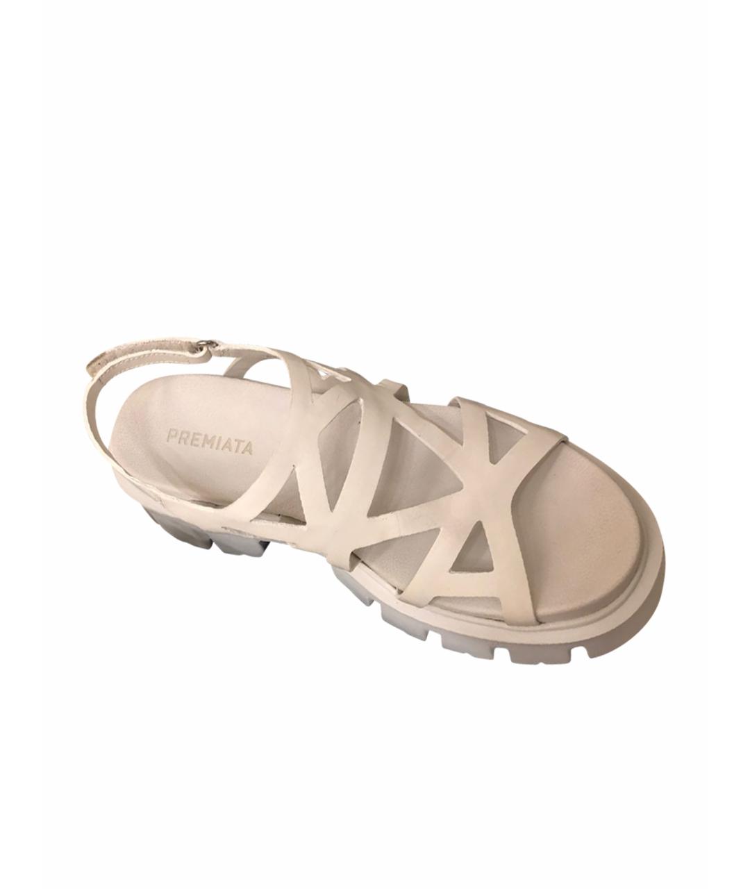 PREMIATA Белые кожаные сандалии, фото 1