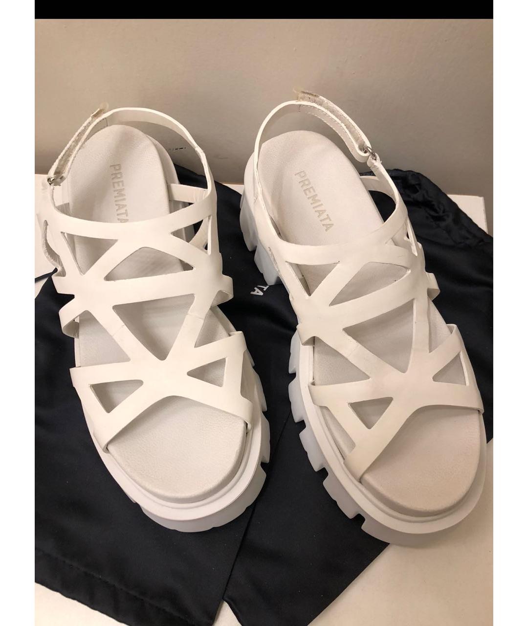 PREMIATA Белые кожаные сандалии, фото 3