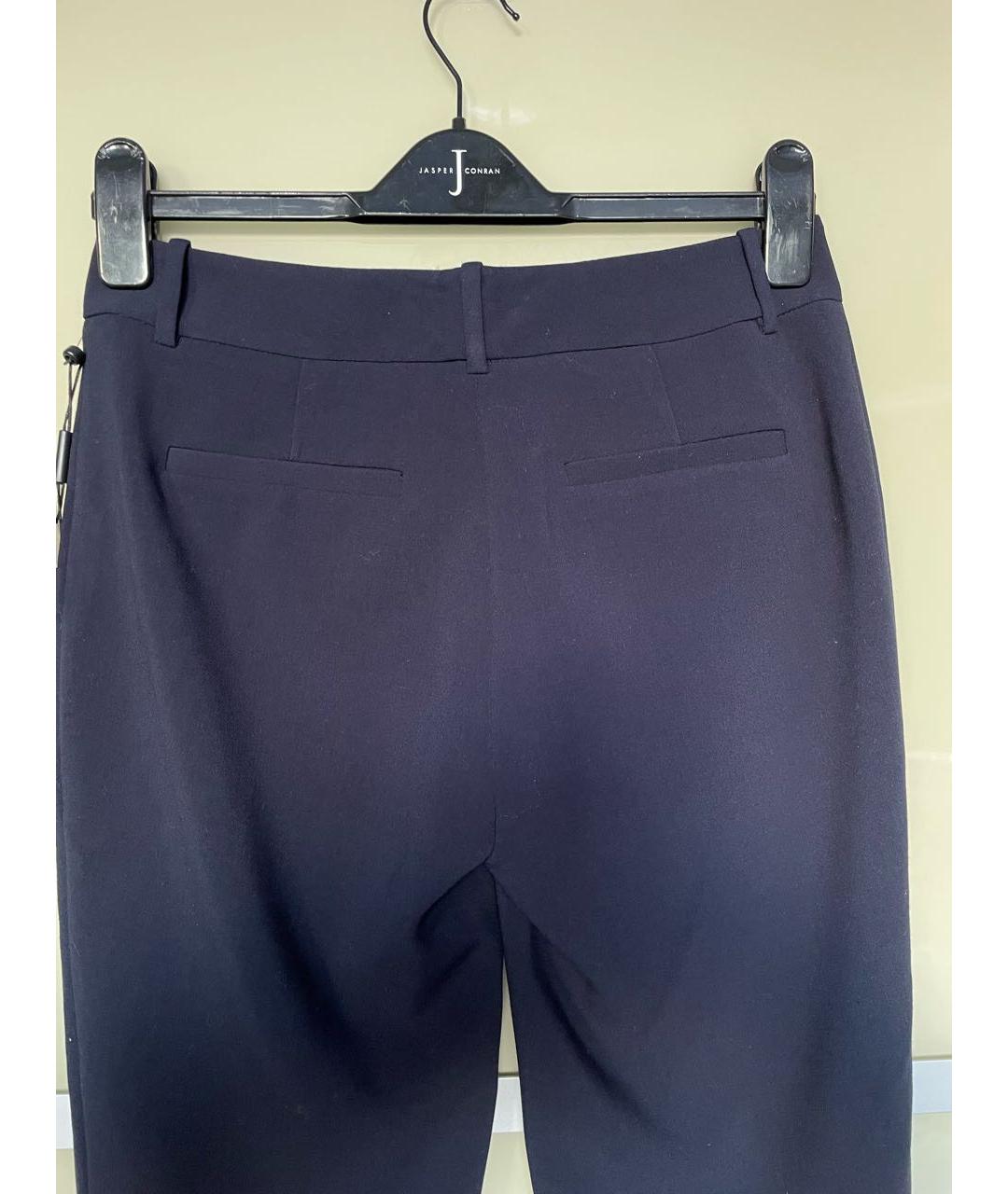 KARL LAGERFELD Темно-синие полиэстеровые прямые брюки, фото 6