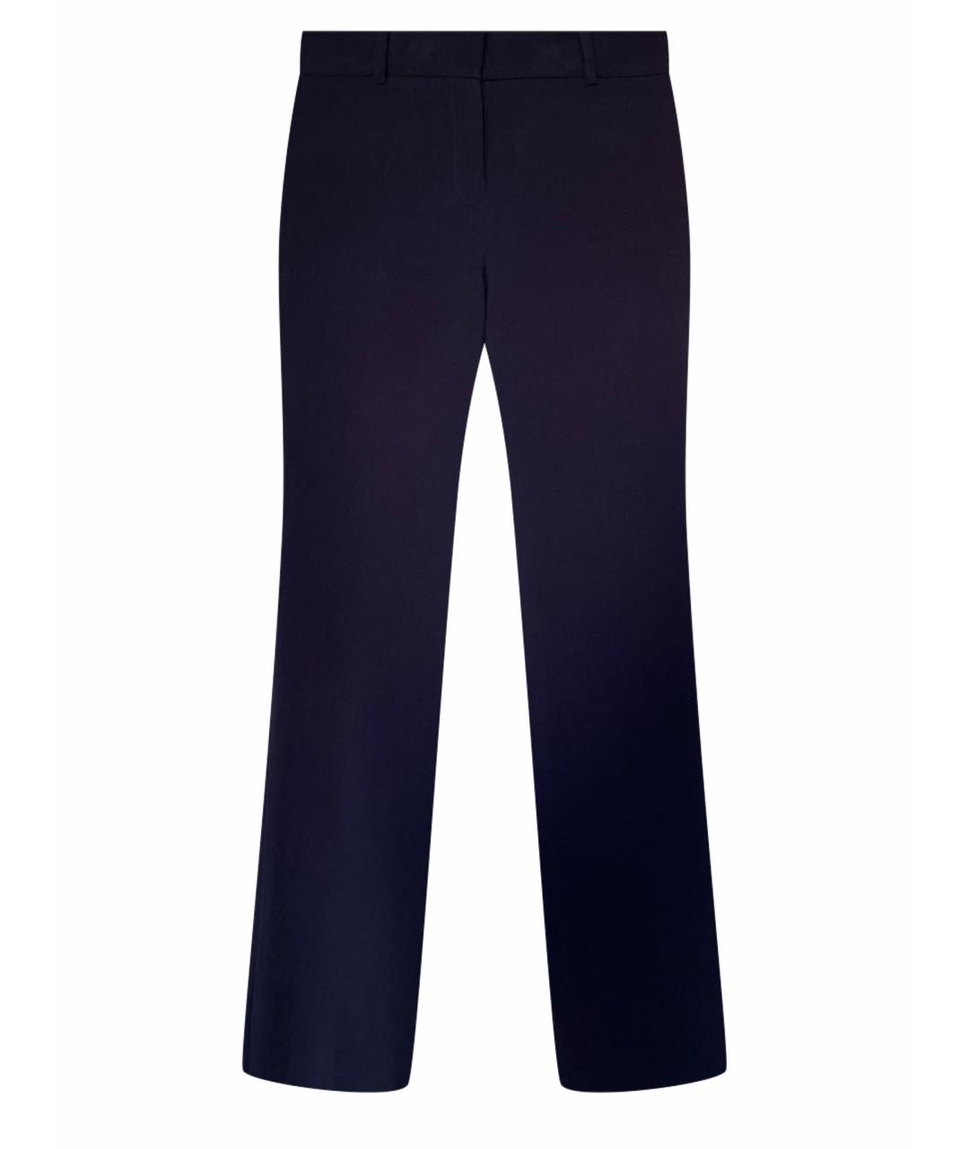 KARL LAGERFELD Темно-синие полиэстеровые прямые брюки, фото 1