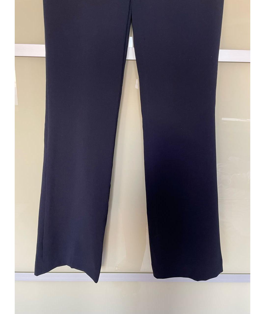 KARL LAGERFELD Темно-синие полиэстеровые прямые брюки, фото 3