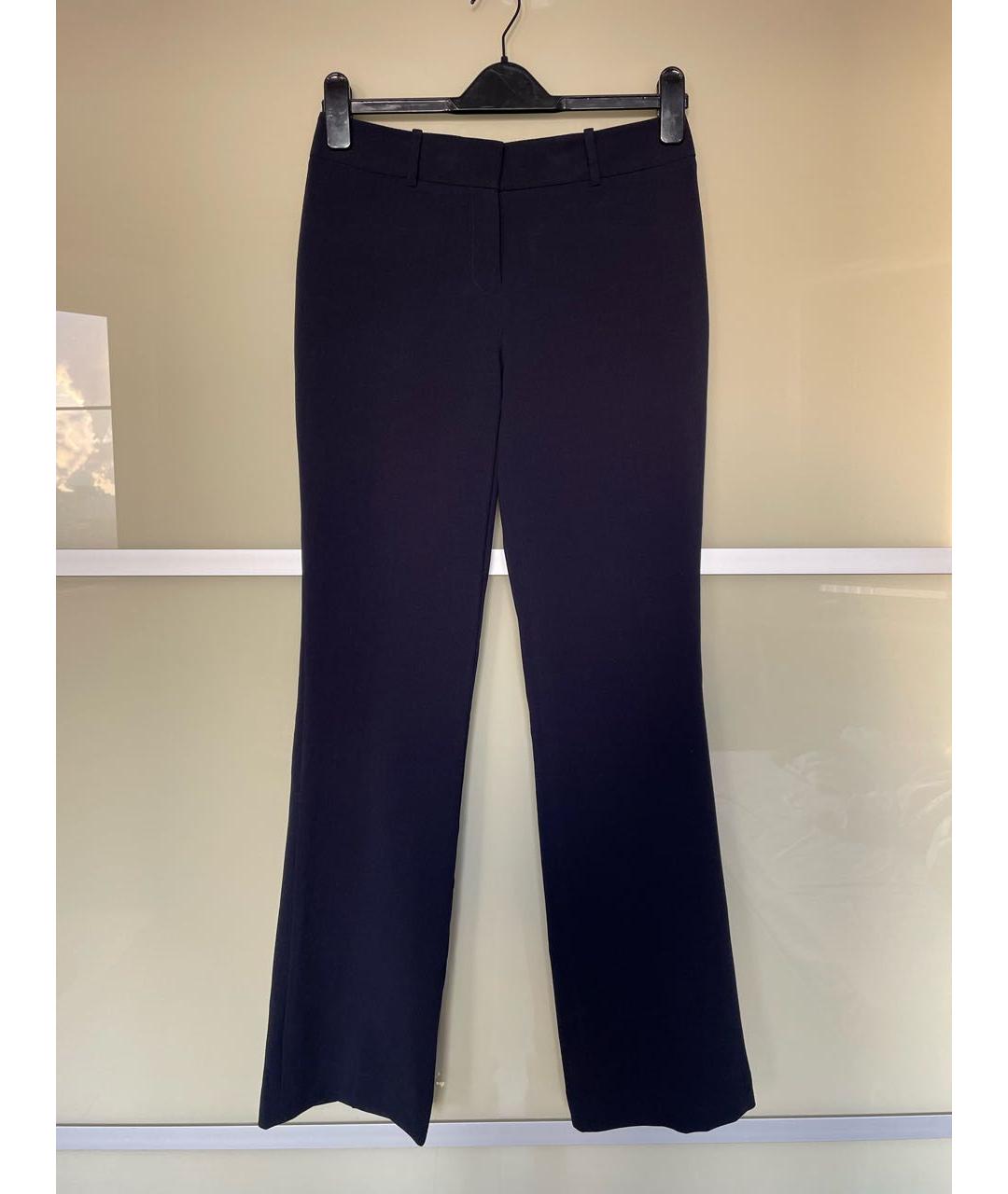 KARL LAGERFELD Темно-синие полиэстеровые прямые брюки, фото 9