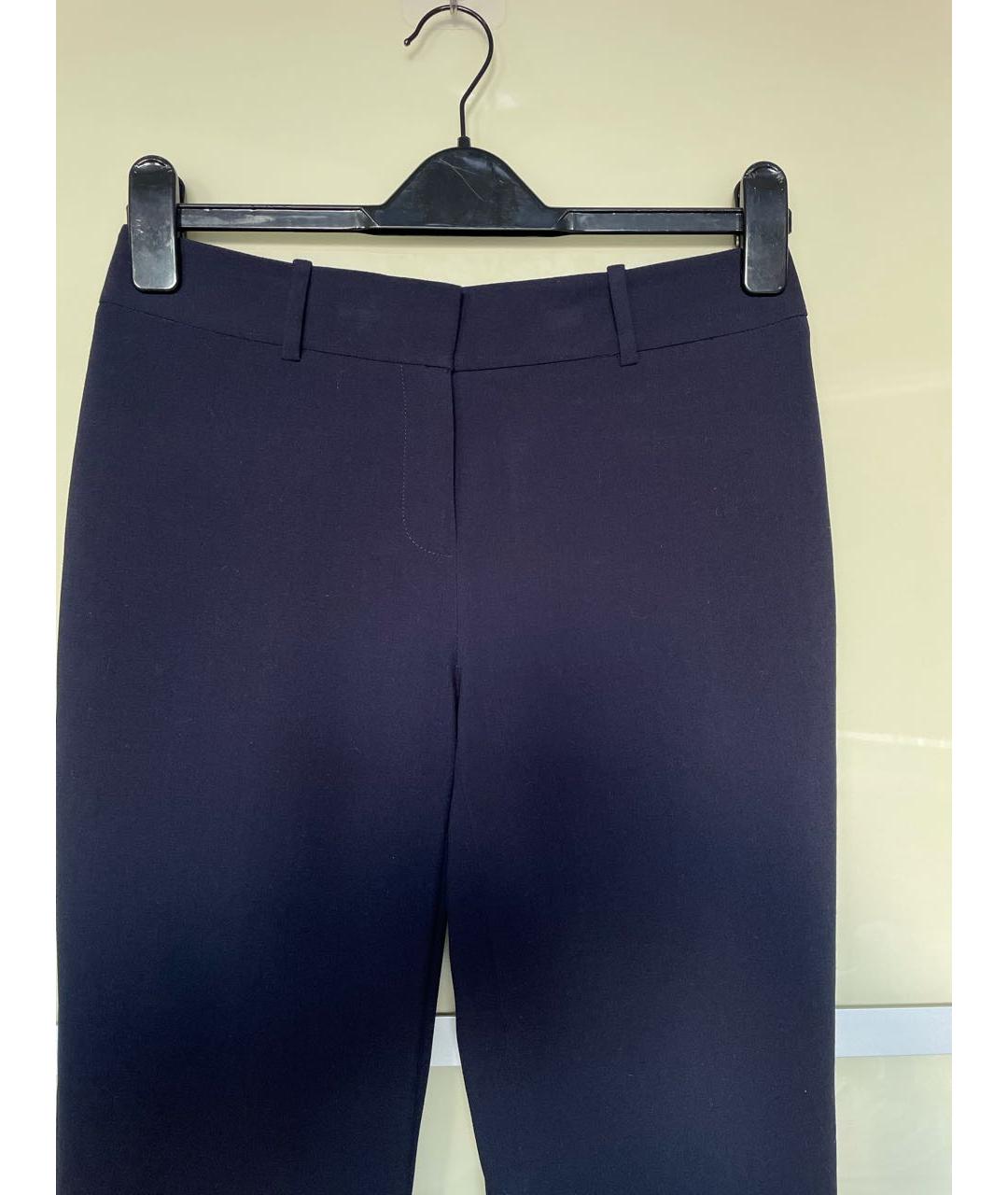 KARL LAGERFELD Темно-синие полиэстеровые прямые брюки, фото 2
