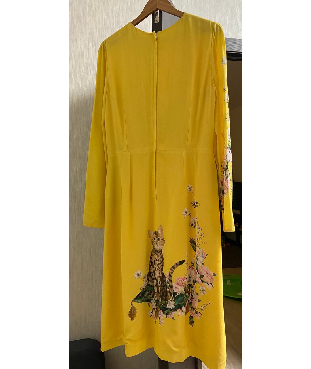 DOLCE&GABBANA Желтое вискозное повседневное платье, фото 2