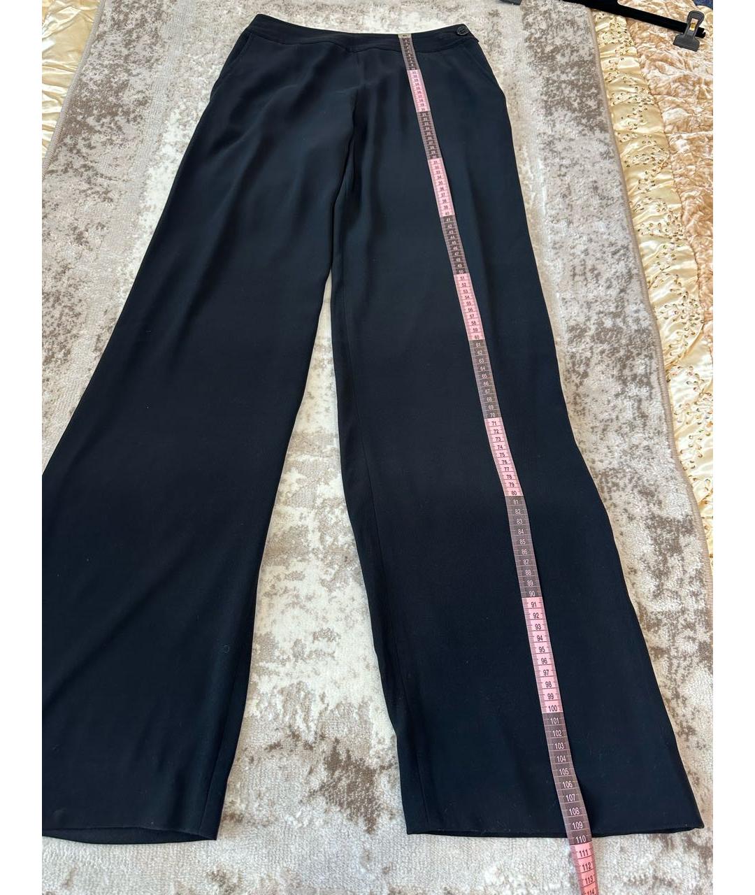 CHANEL Черные полиэстеровые брюки широкие, фото 7