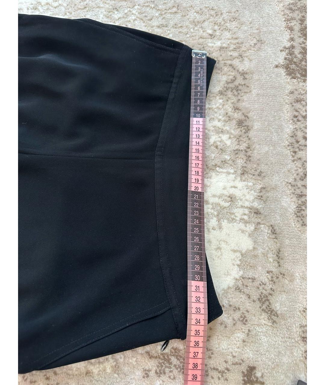 CHANEL Черные полиэстеровые брюки широкие, фото 6