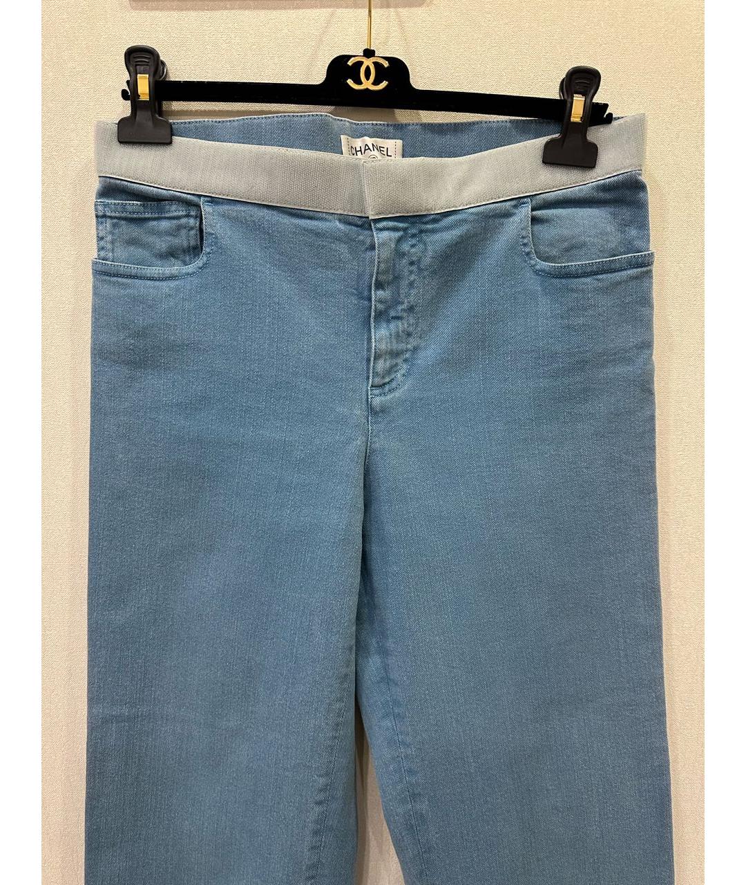 CHANEL PRE-OWNED Голубые прямые джинсы, фото 2