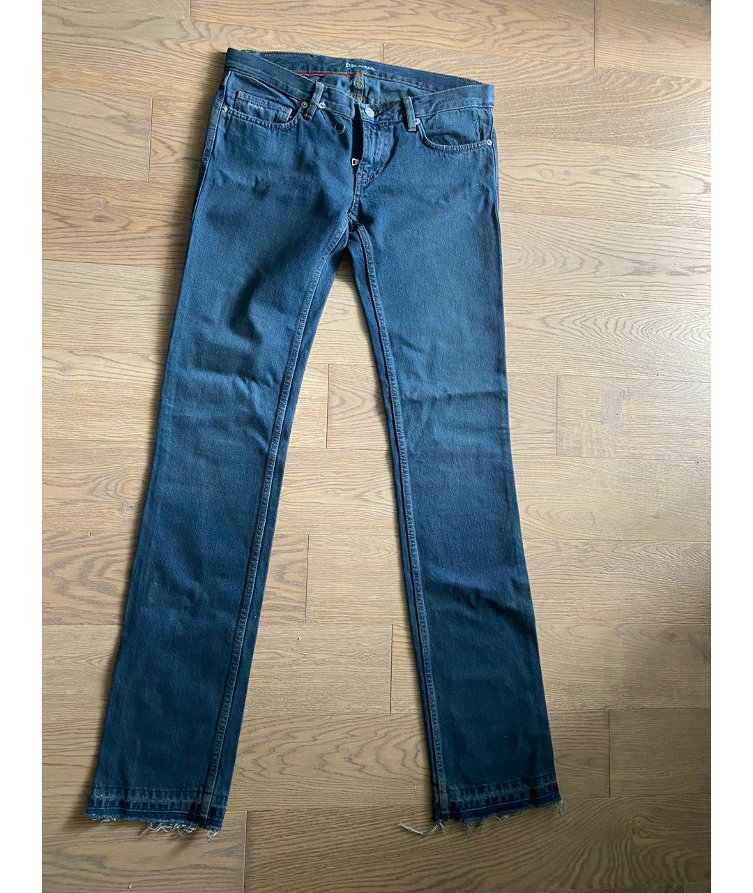 PRADA Синие хлопковые прямые джинсы, фото 5