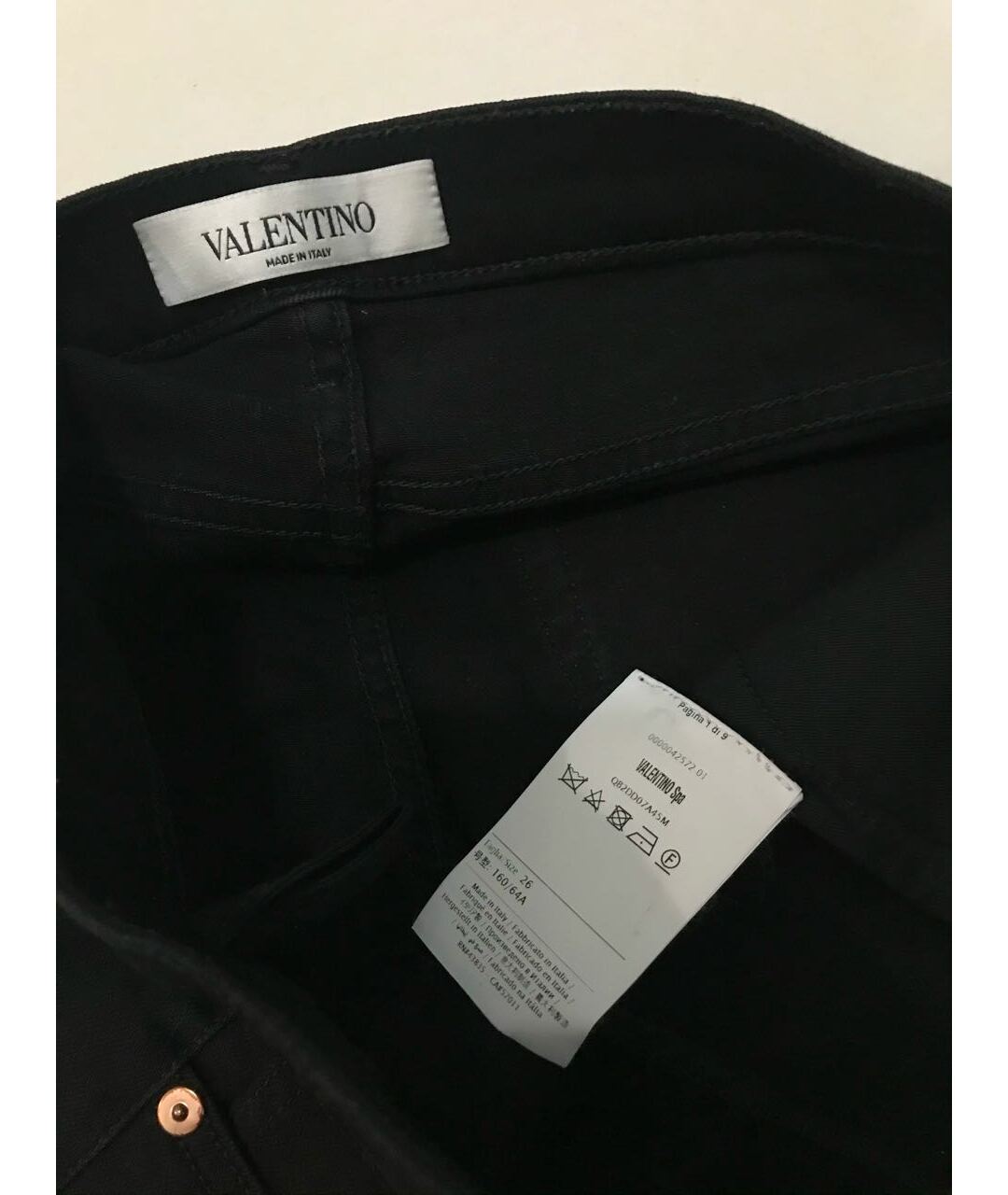 VALENTINO Черные хлопко-эластановые джинсы слим, фото 7