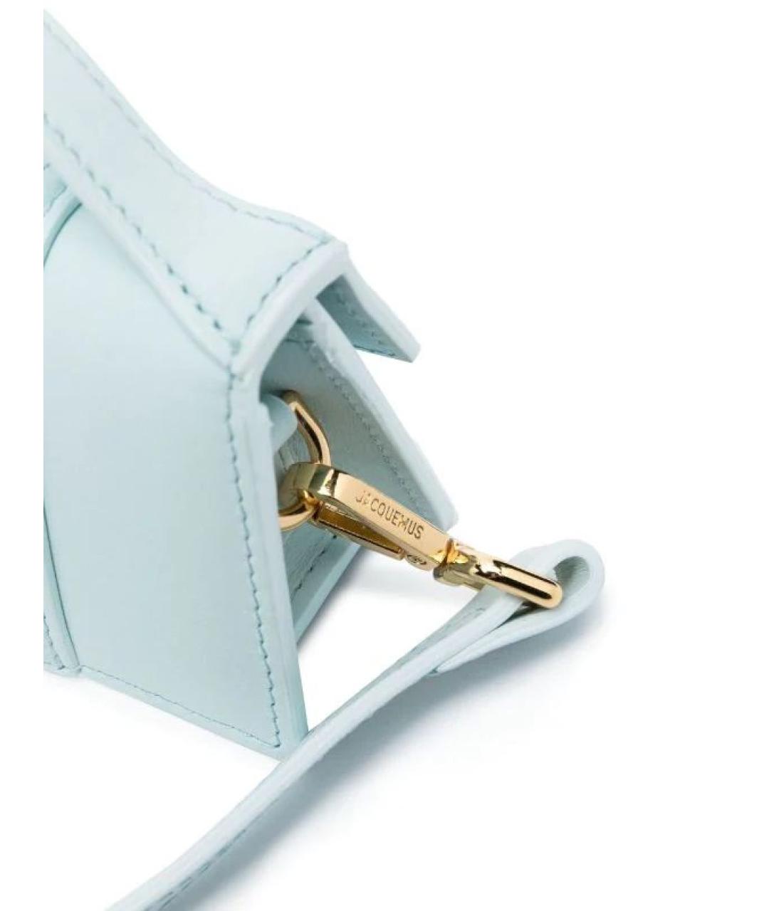 JACQUEMUS Голубая кожаная сумка через плечо, фото 3