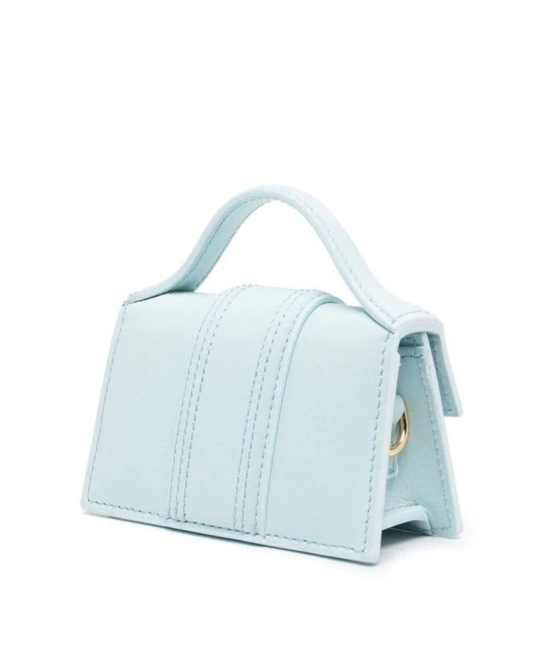 JACQUEMUS Голубая кожаная сумка через плечо, фото 2