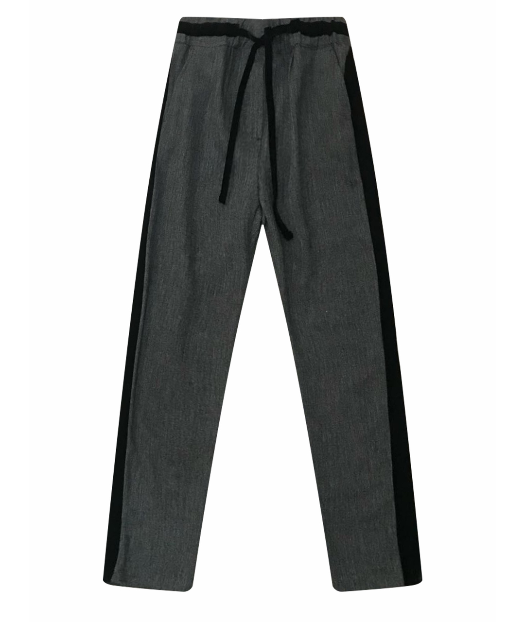 STEFANEL Антрацитовые шерстяные прямые брюки, фото 1