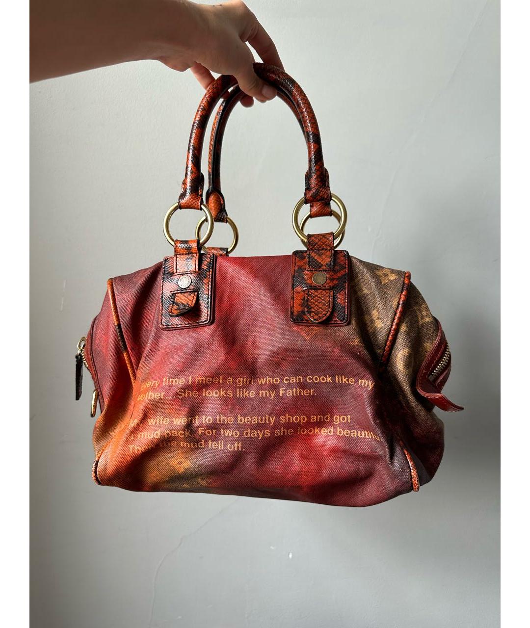 LOUIS VUITTON Бордовая сумка с короткими ручками, фото 9