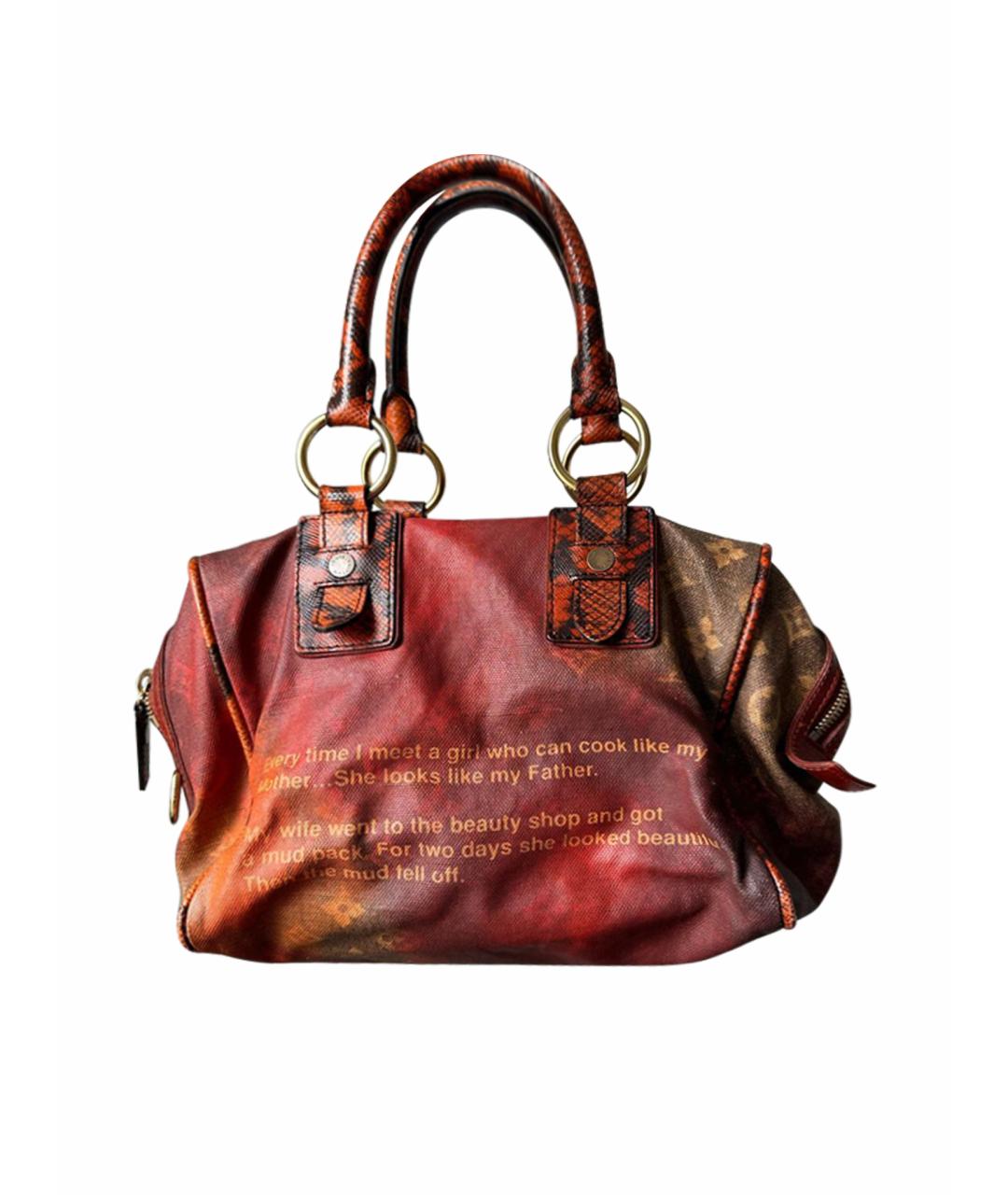 LOUIS VUITTON Бордовая сумка с короткими ручками, фото 1