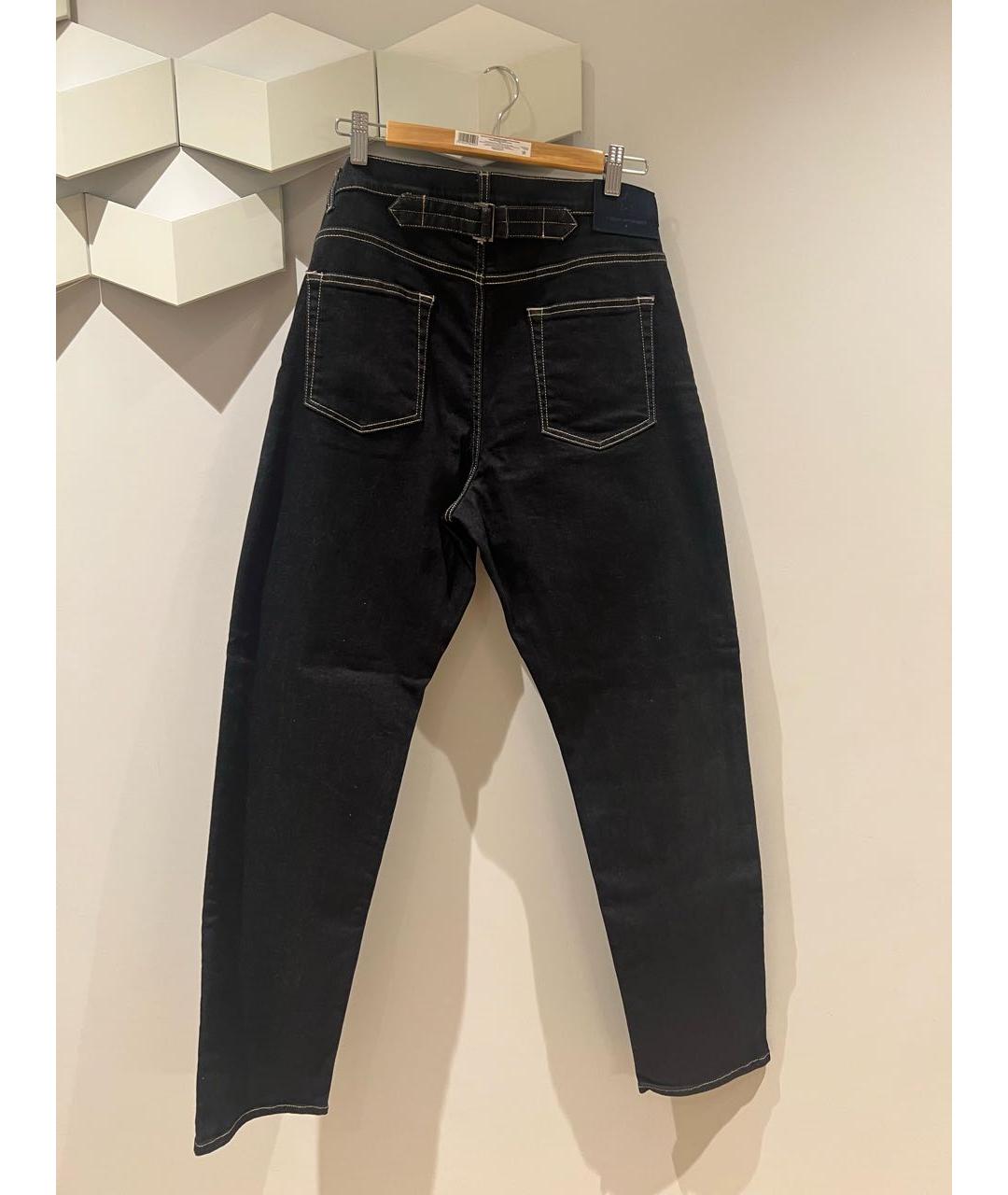 LORENA ANTONIAZZI Черные хлопковые прямые джинсы, фото 2