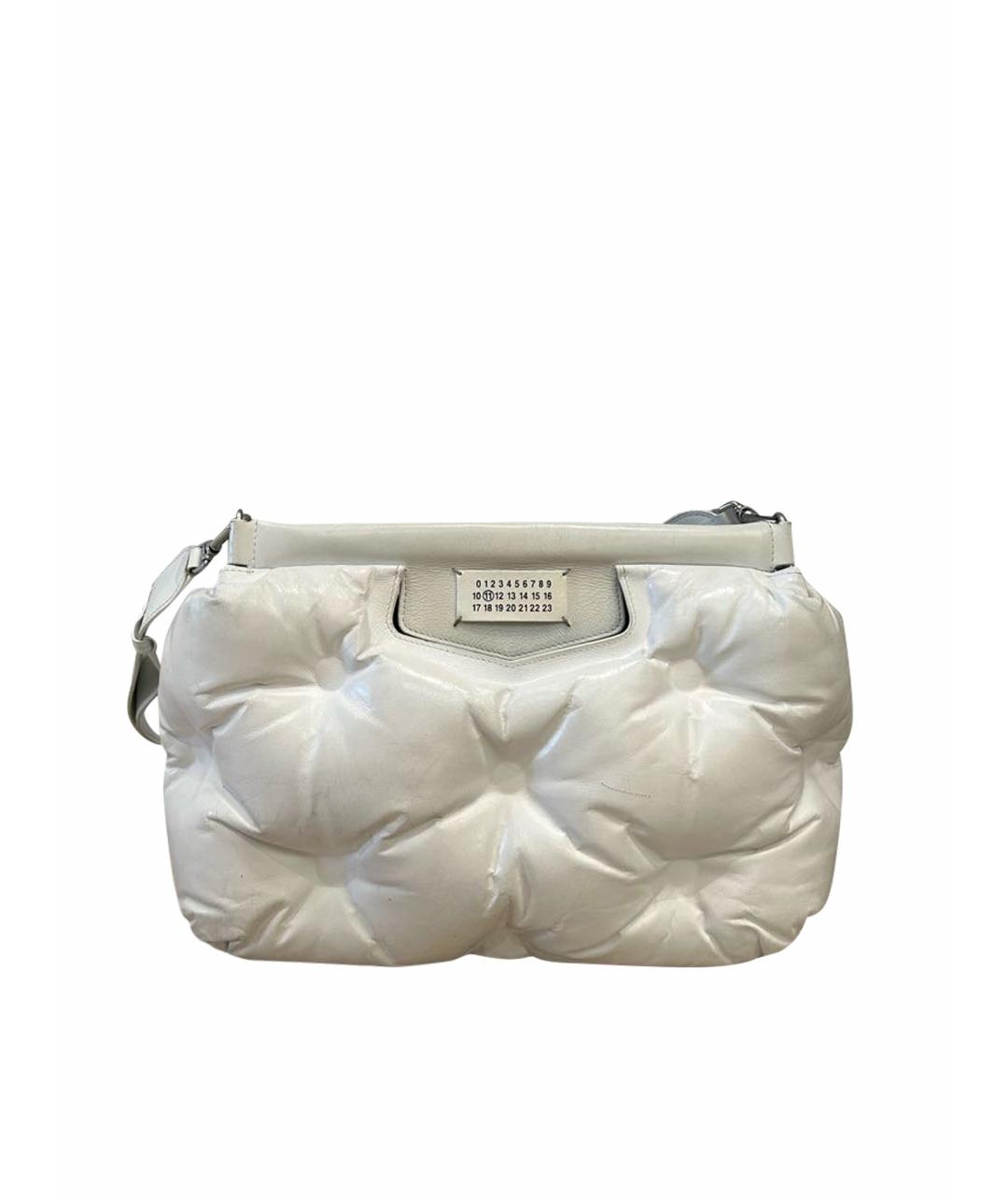 MAISON MARGIELA Белая сумка тоут из лакированной кожи, фото 1