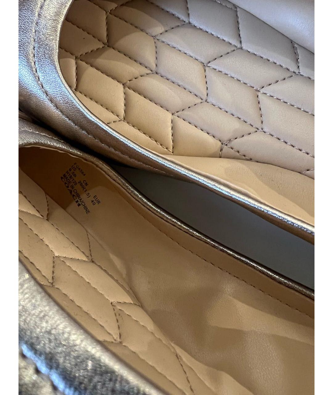 COACH Золотые кожаные балетки, фото 7