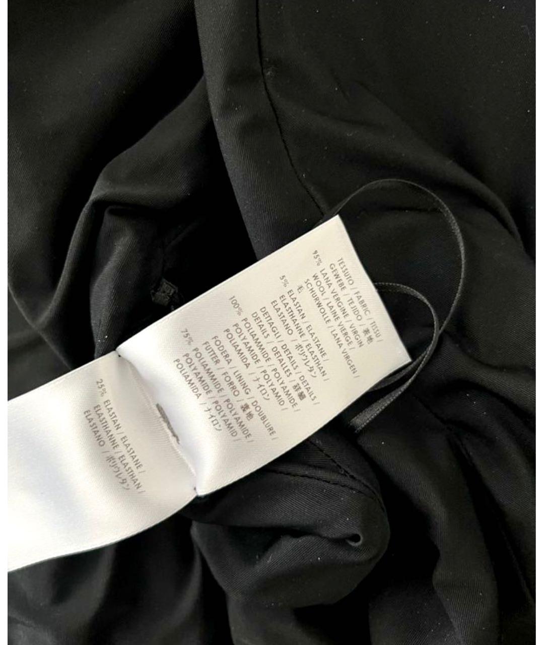 ALEXANDER MCQUEEN Черное шерстяное коктейльное платье, фото 5