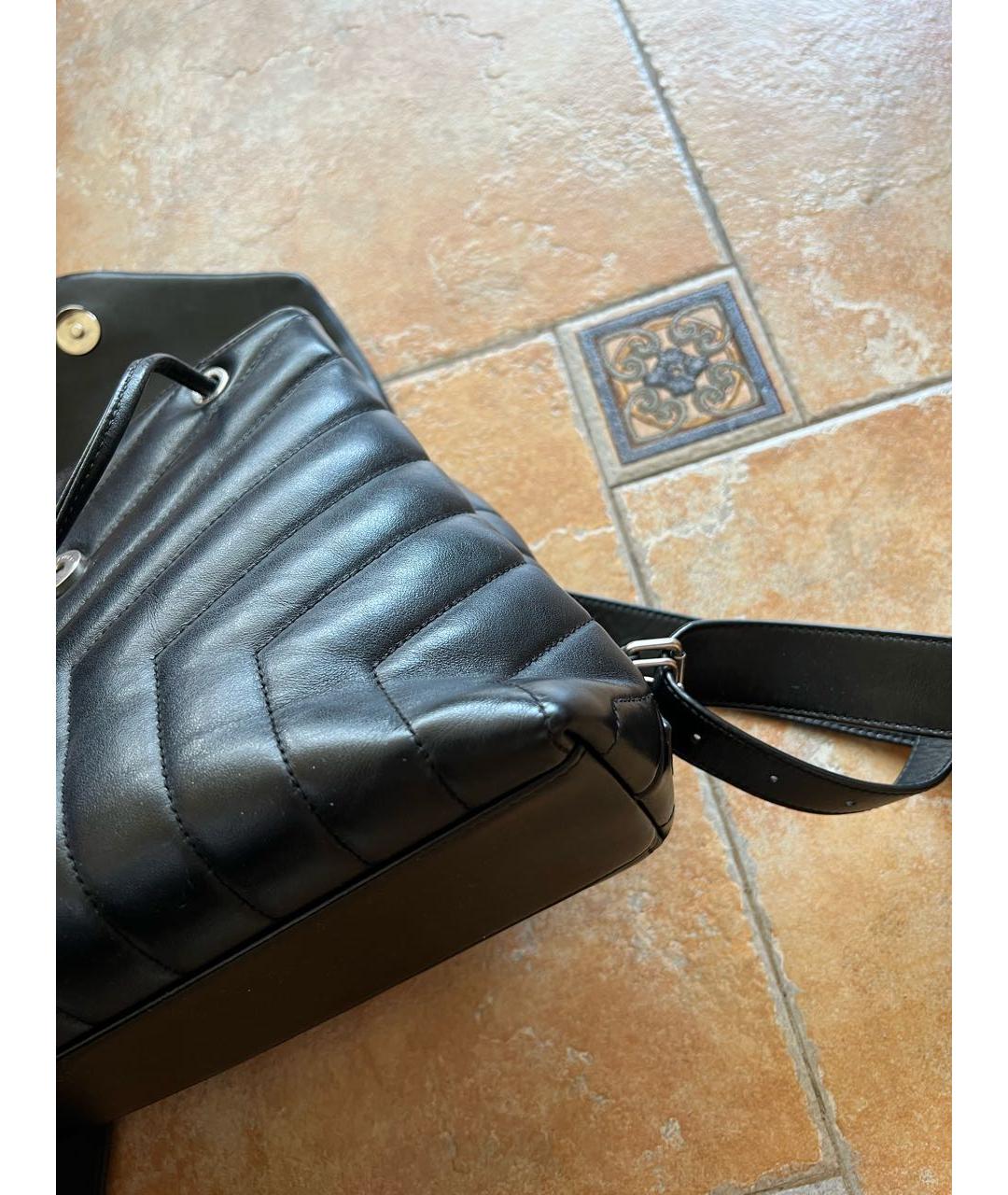 SAINT LAURENT Черный кожаный рюкзак, фото 3