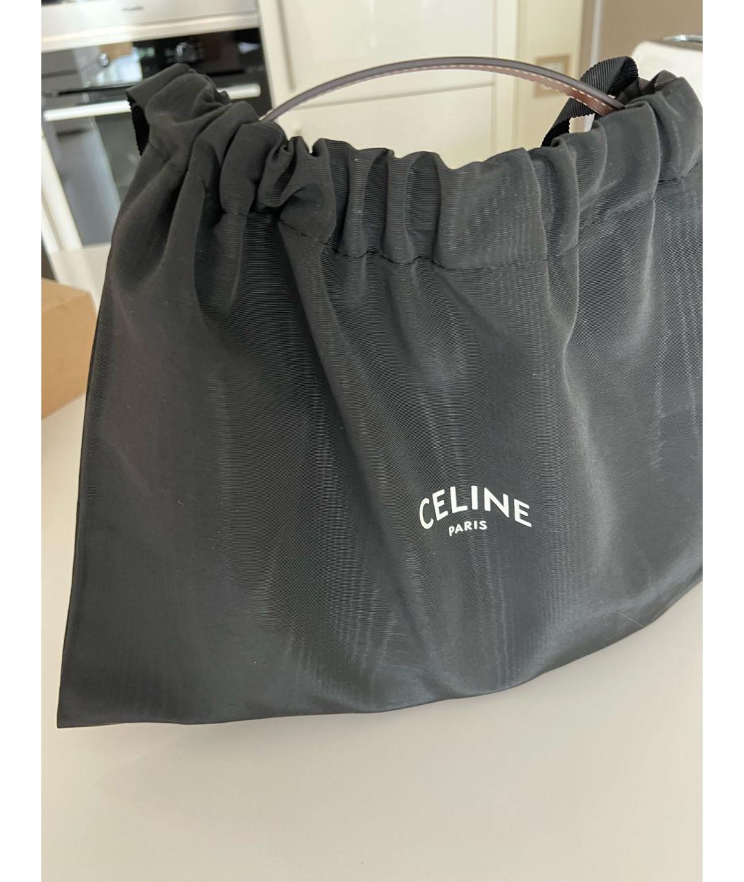 CELINE Белая кожаная сумка через плечо, фото 4