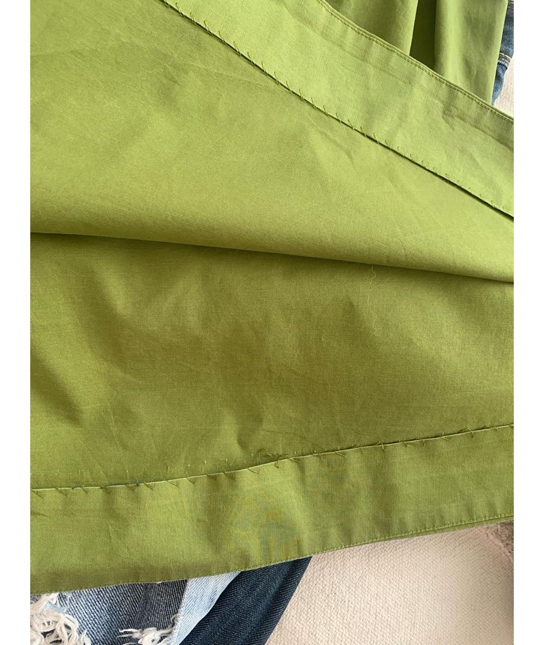 COS Зеленая хлопковая юбка миди, фото 7