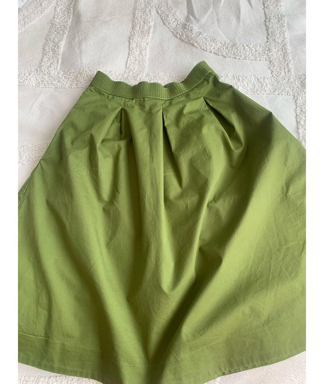COS Зеленая хлопковая юбка миди, фото 5