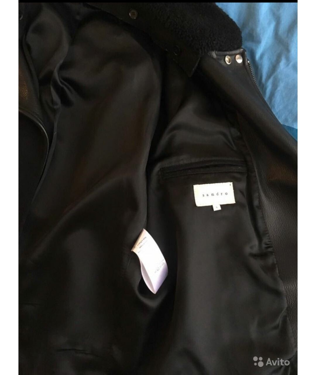 SANDRO Черная шерстяная куртка, фото 4
