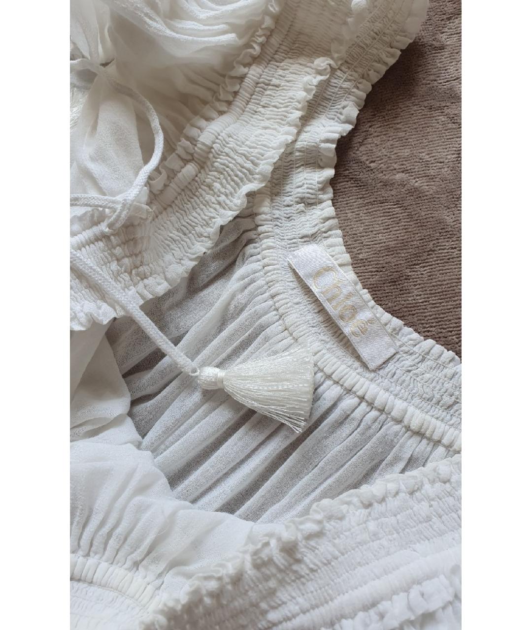 CHLOE Белая хлопковая туника, фото 3