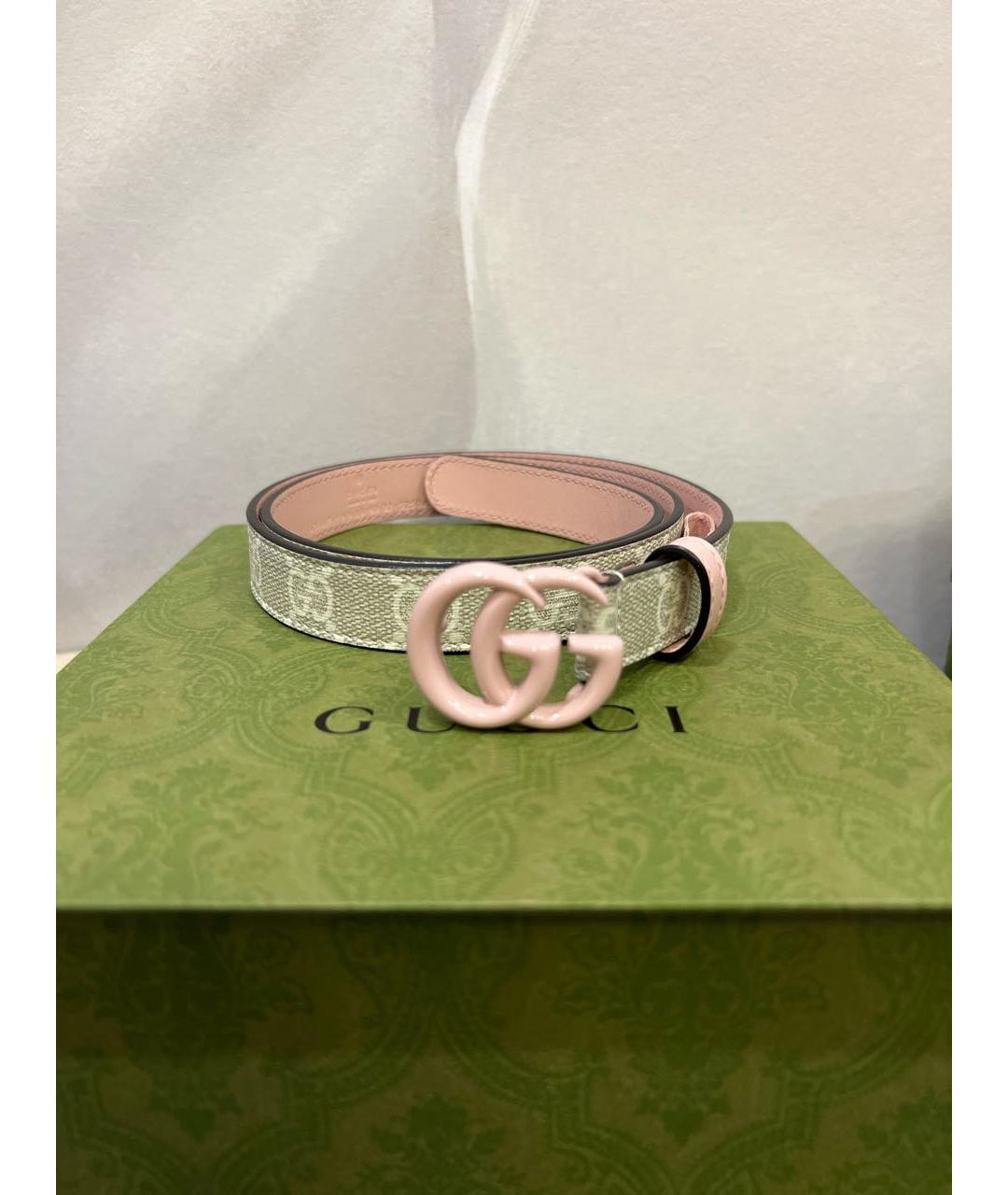 GUCCI Серый кожаный ремень, фото 4